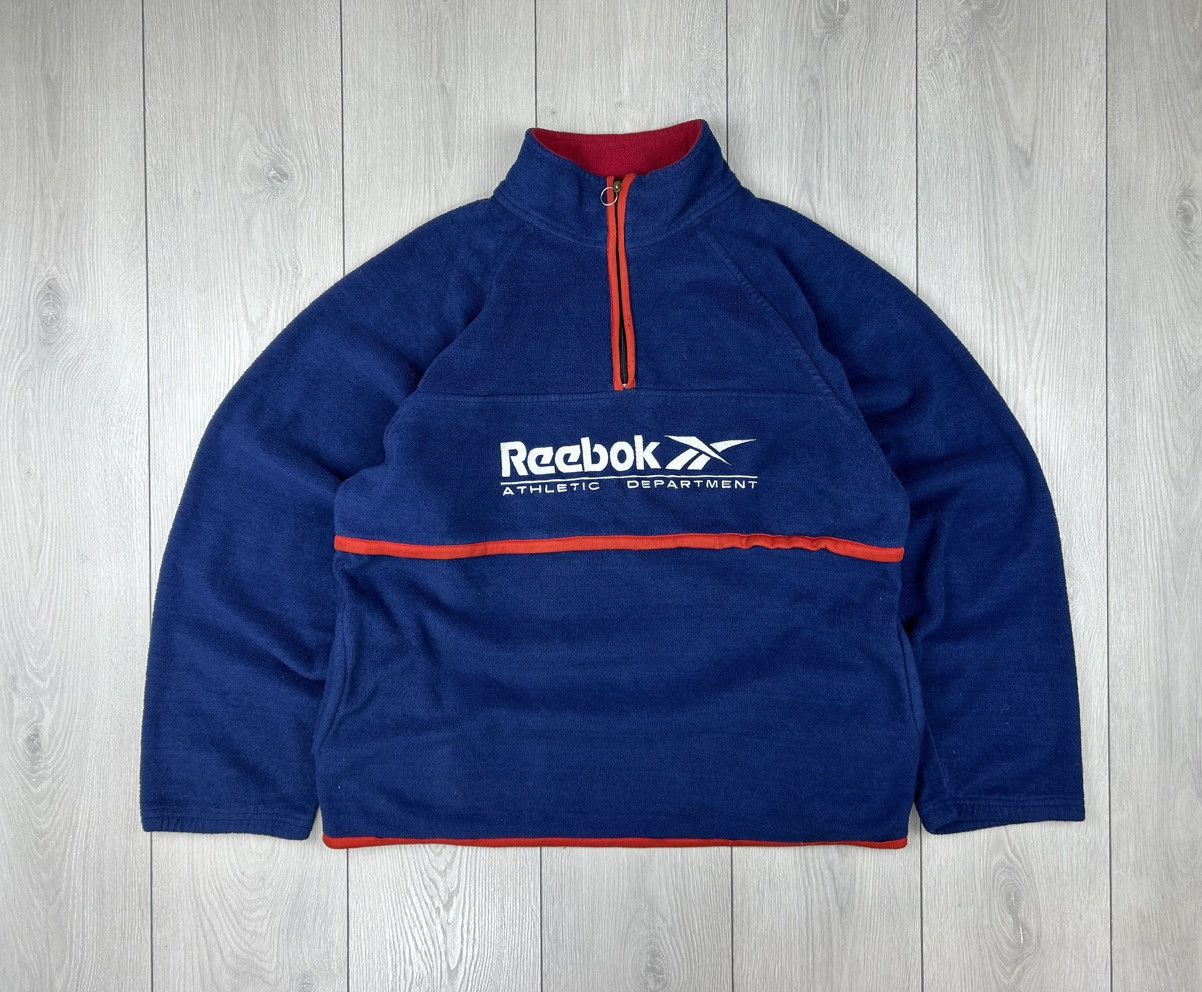 Reebok × Vintage Reebok Vintage Fleece 1/4 zip Sweatshirt Size XL Size US XL / EU 56 / 4 - 1 Thumbnail
