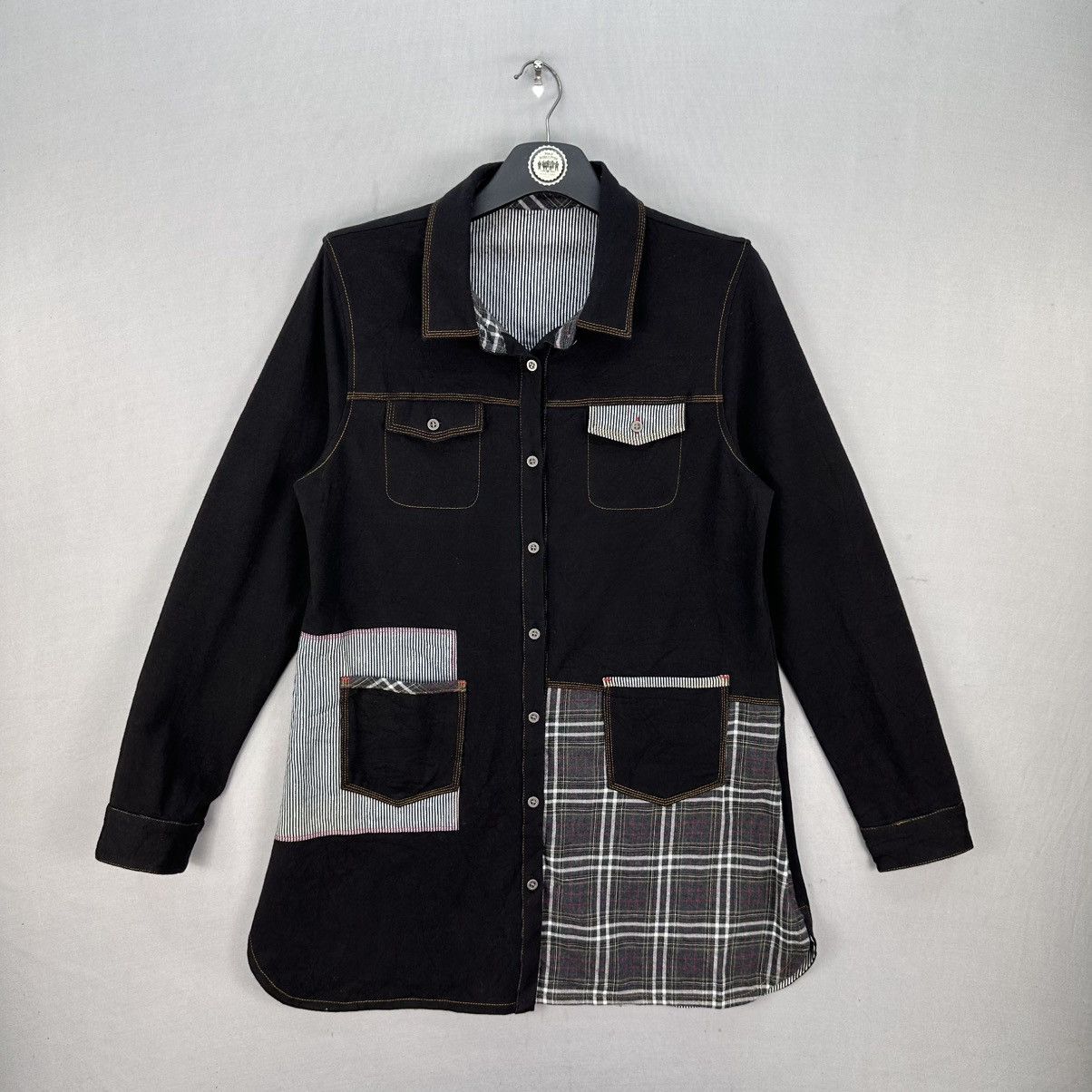 Japanese Brand × Vintage Vintage Flannel Jacket Patchwork by Maturita Size XS / US 0-2 / IT 36-38 - 1 Thumbnail
