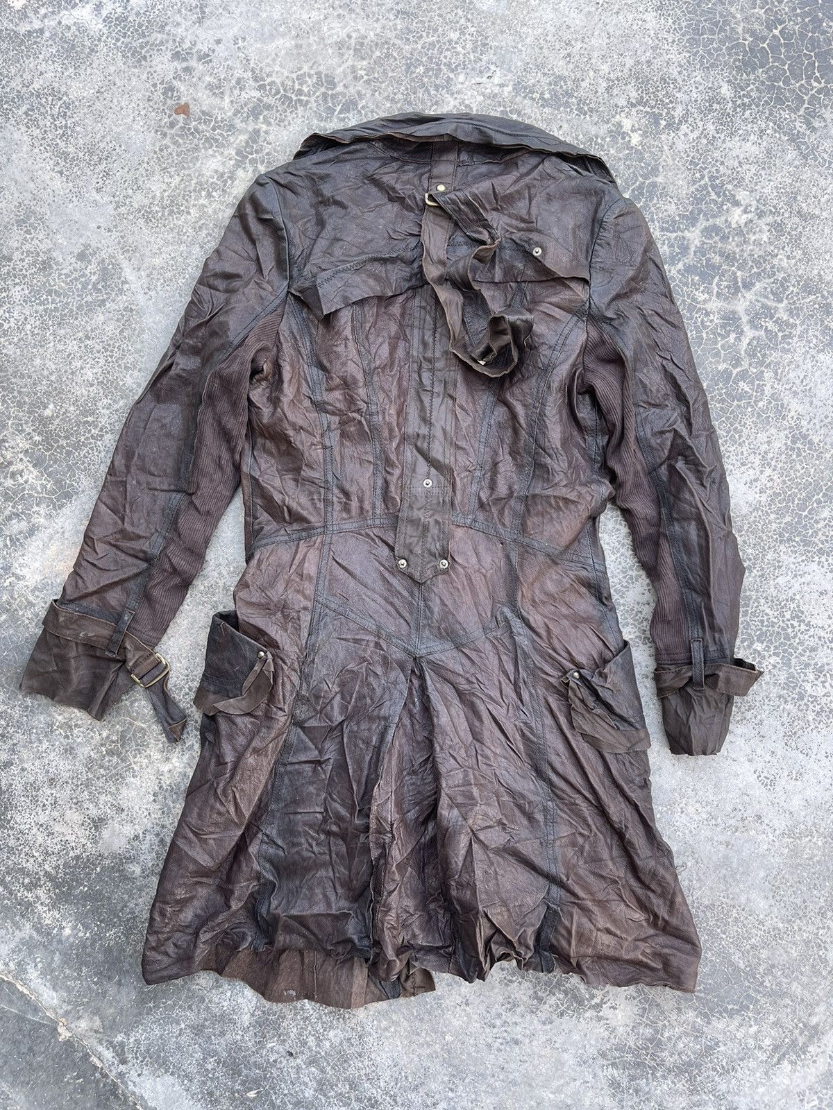 If Six Was Nine Blue Jam sheep leather Bondage L.G.B style Jacket Size S / US 4 / IT 40 - 3 Thumbnail