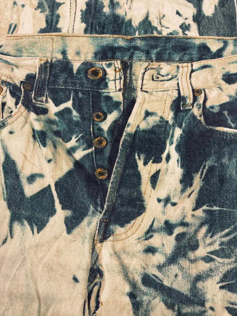 Designer × Just Cavalli × Vintage 2000s Cavalli Trompe L’oeil White & Green T-Shirt Size US M / EU 48-50 / 2 - 6 Thumbnail