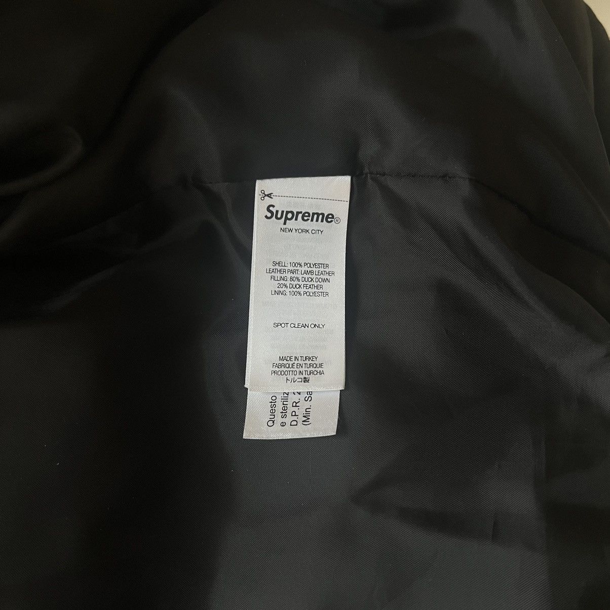 Supreme Supreme Star Sleeve Down Puffer Jacket L black leather Size US L / EU 52-54 / 3 - 8 Thumbnail
