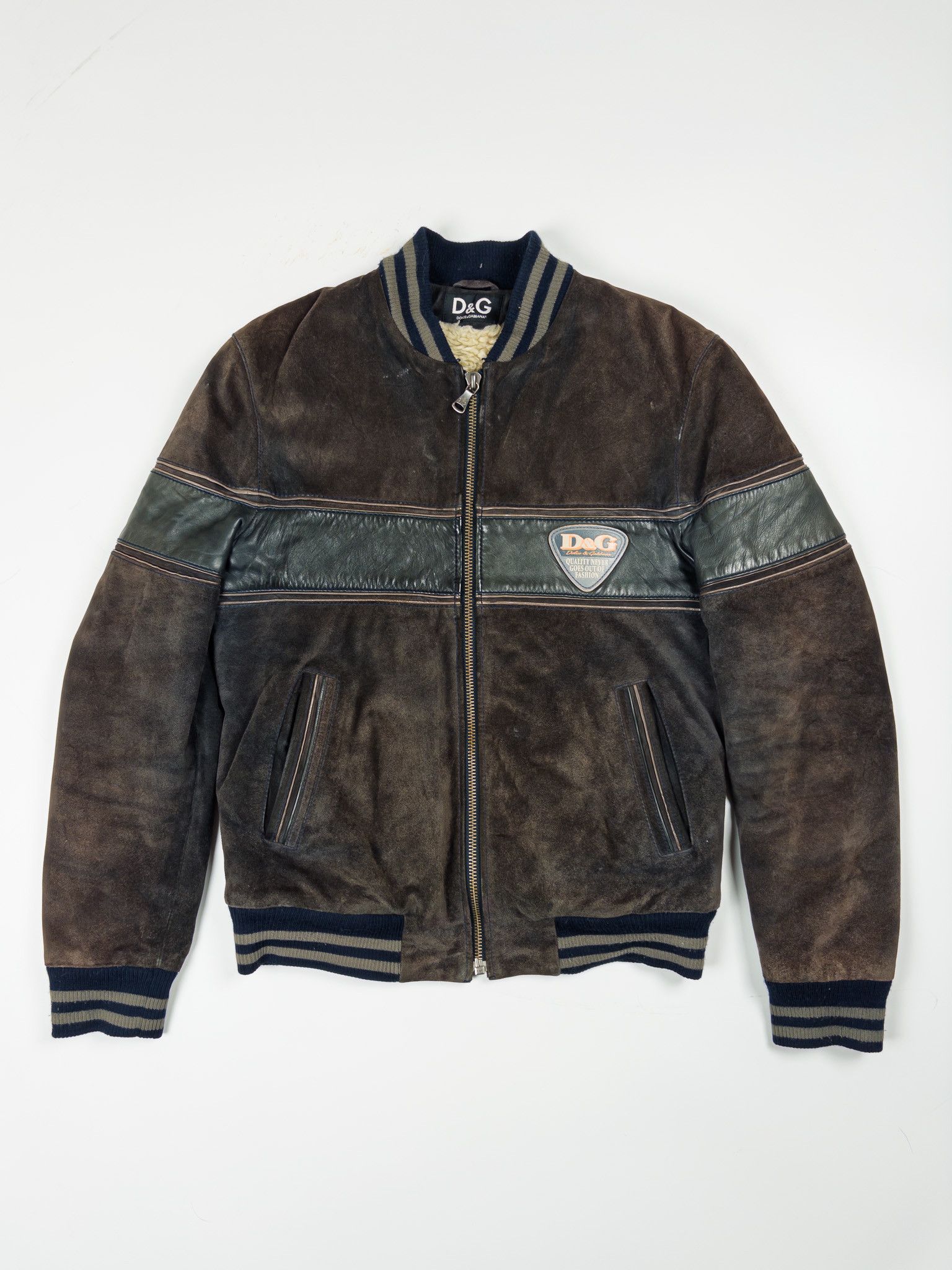 Dolce & Gabbana Dolce & Gabbana D&G Leather Suede Bomber Size US M / EU 48-50 / 2 - 1 Thumbnail