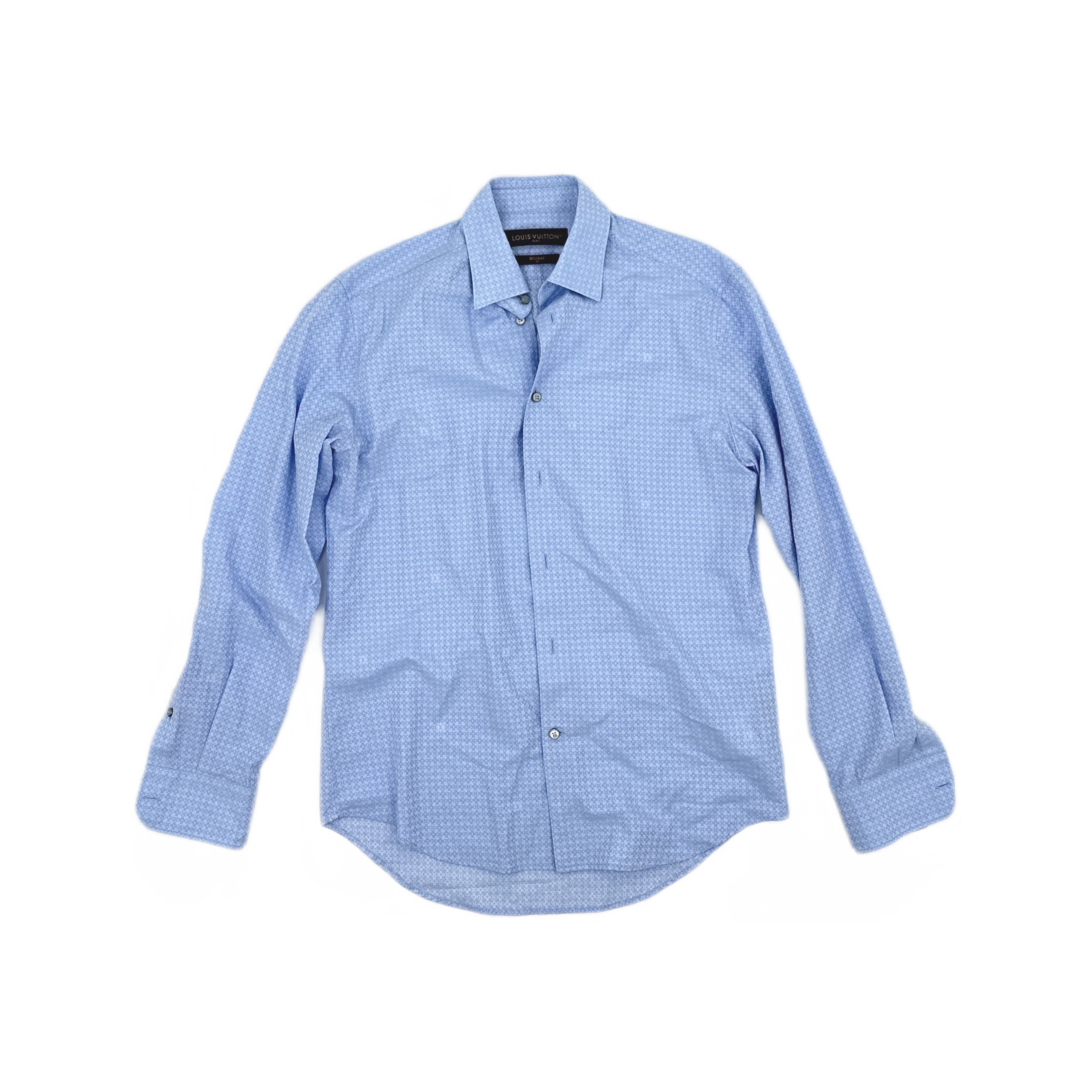 Louis Vuitton Louis Vuitton Monogram Jacquard Shirt Size 39 Size US M / EU 48-50 / 2 - 1 Thumbnail