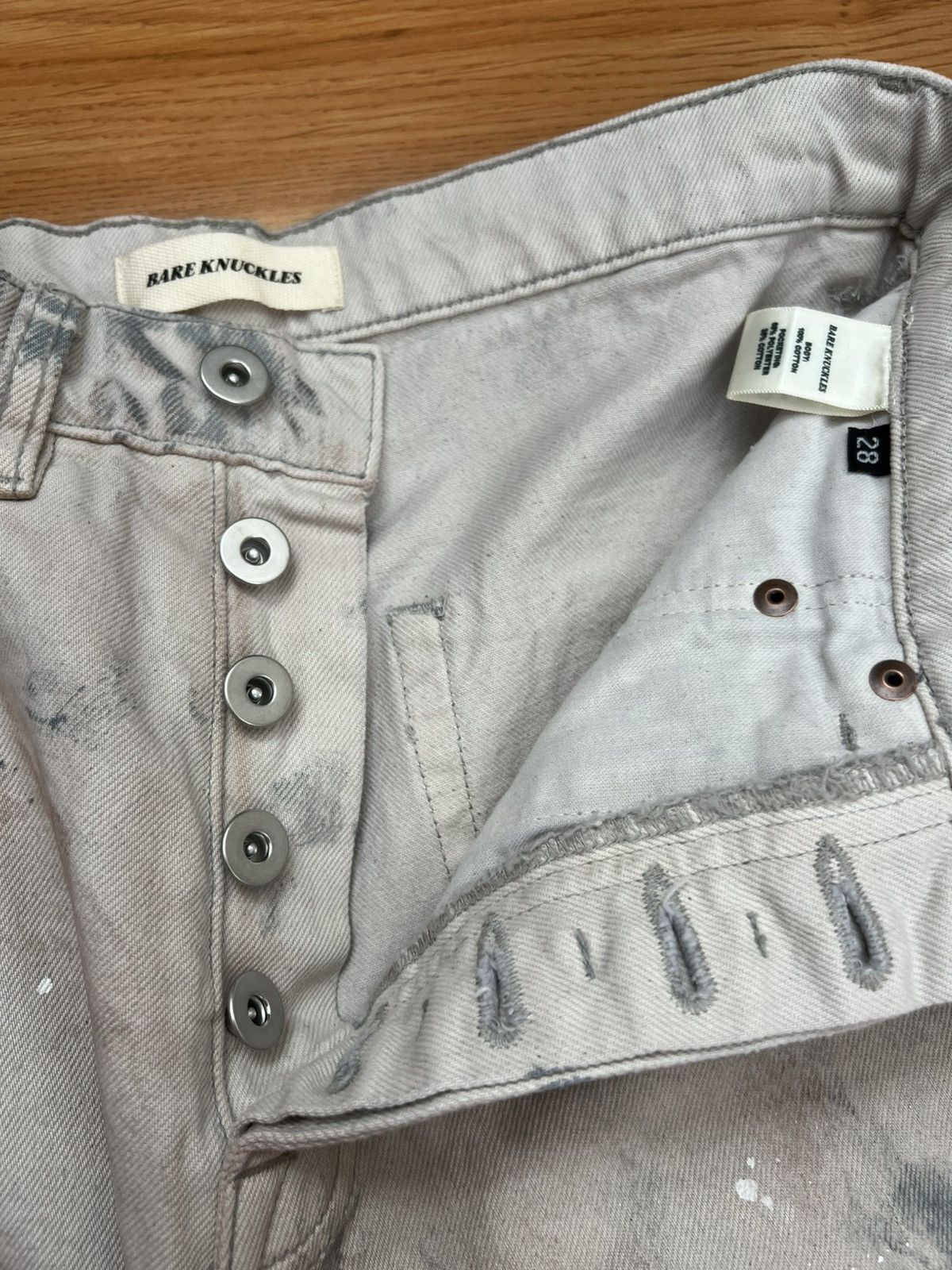 Bare Knuckles Bare Knuckles Javier Wide Leg Jeans Size US 28 / EU 44 - 4 Thumbnail