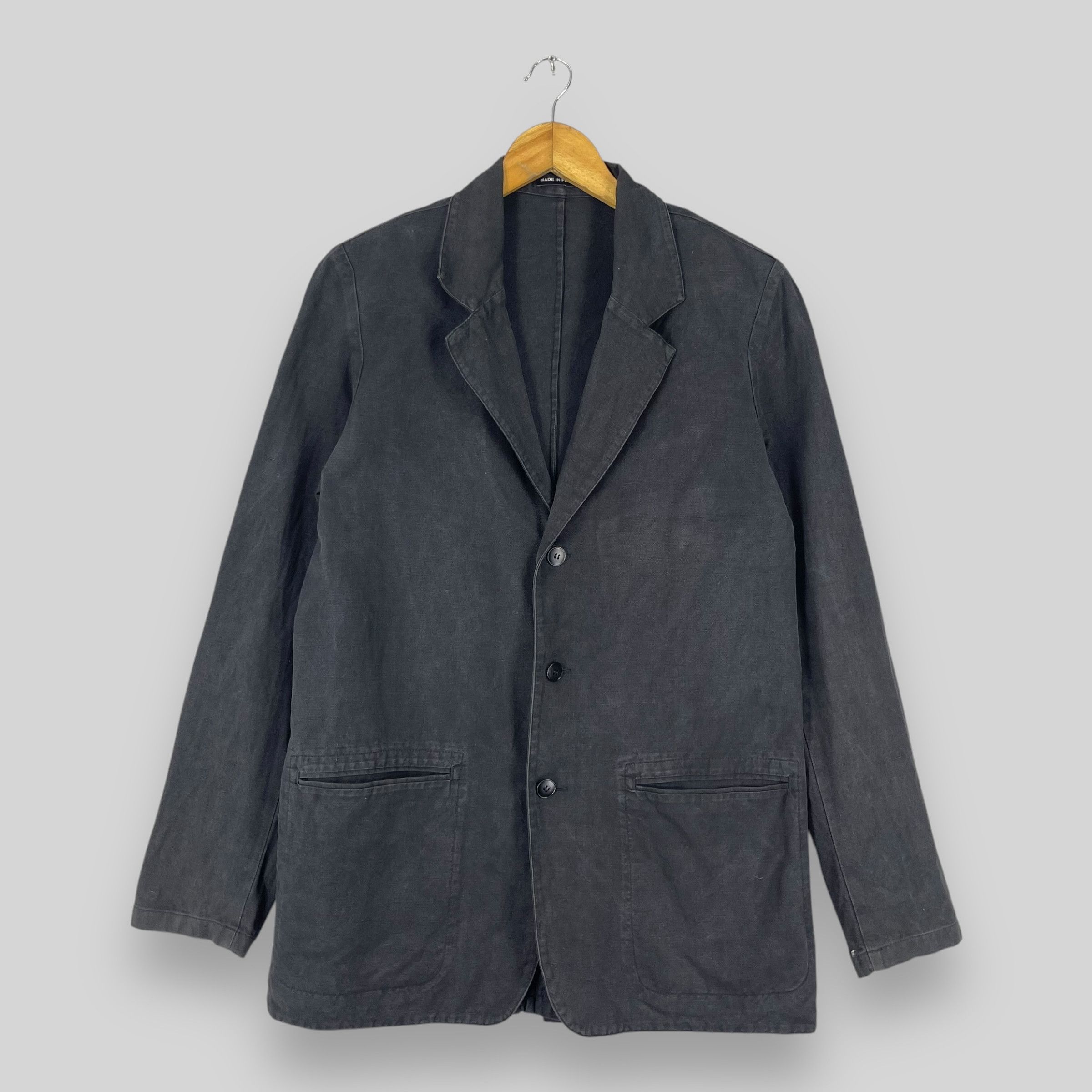 agnes b. Vintage AGNES B Denim Workers Distressed Jacket Size M / US 6-8 / IT 42-44 - 1 Thumbnail