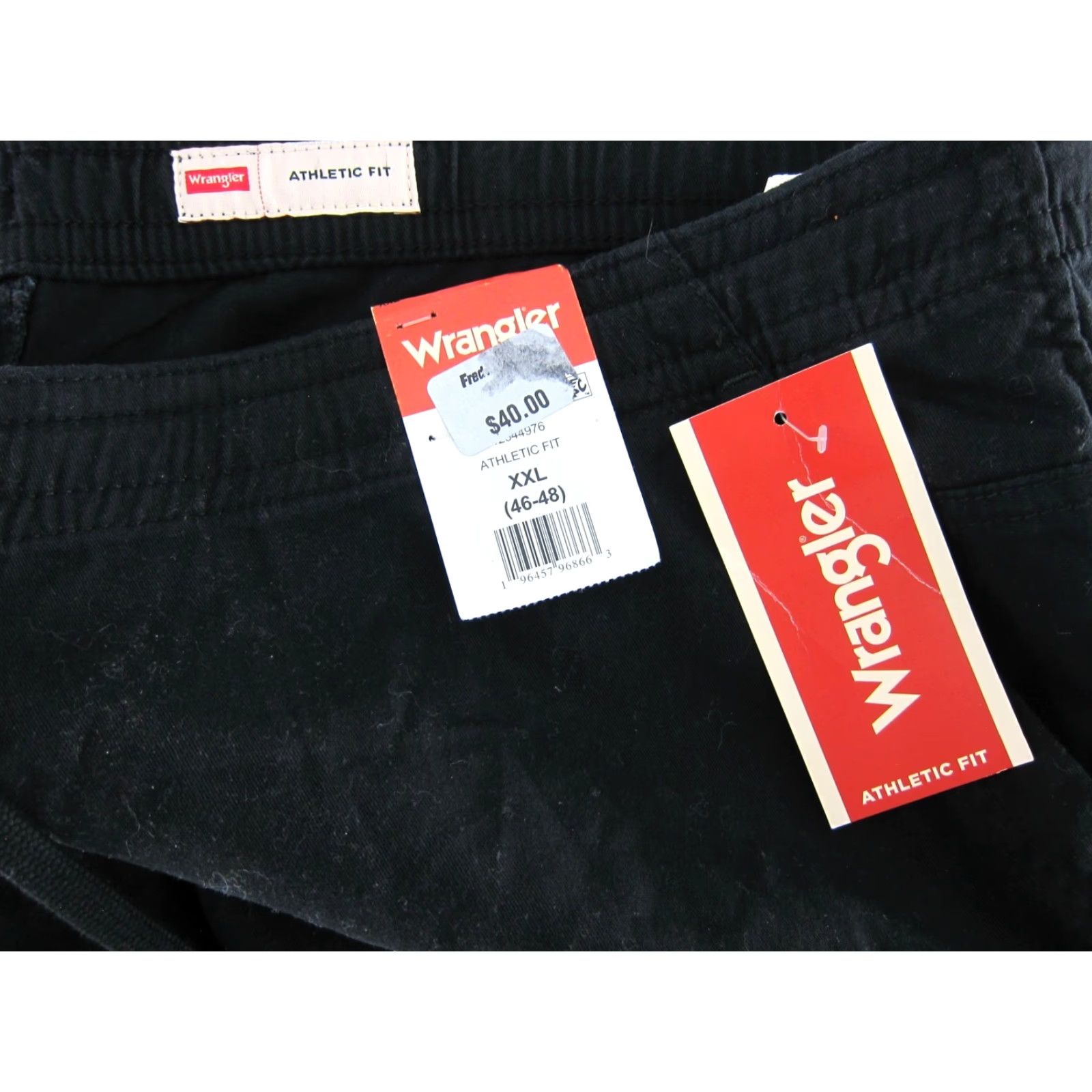 Wrangler NWT Wrangler Black Cotton Stretch Athletic Fit Pocket Cargo Pants Men XXL Size US 30 / EU 46 - 3 Thumbnail