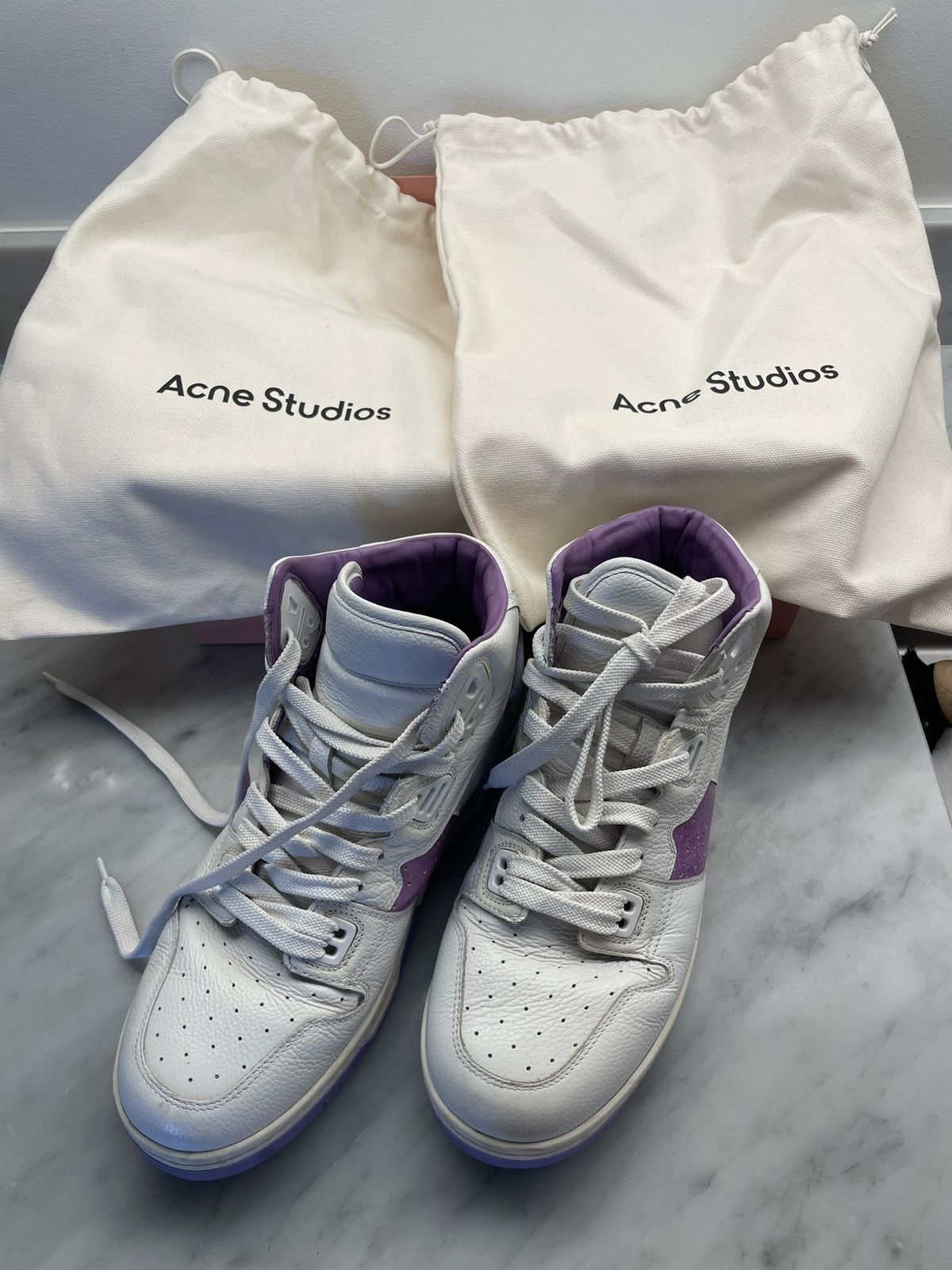 Acne Studios Acne Studios high top Stockholm pop sneakers leather Size US 8.5 / EU 41-42 - 15 Thumbnail