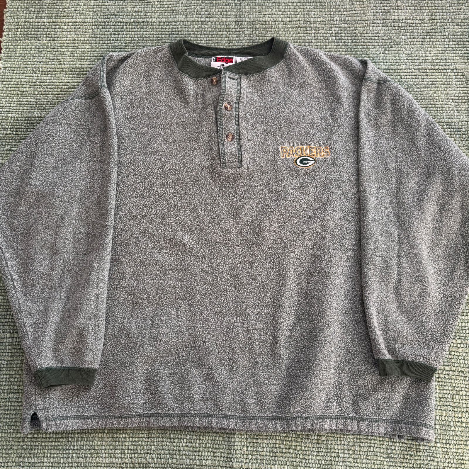 NFL × Vintage Vintage Green Bay Packers embroidered henley sweatshirt XL Size US XL / EU 56 / 4 - 1 Thumbnail