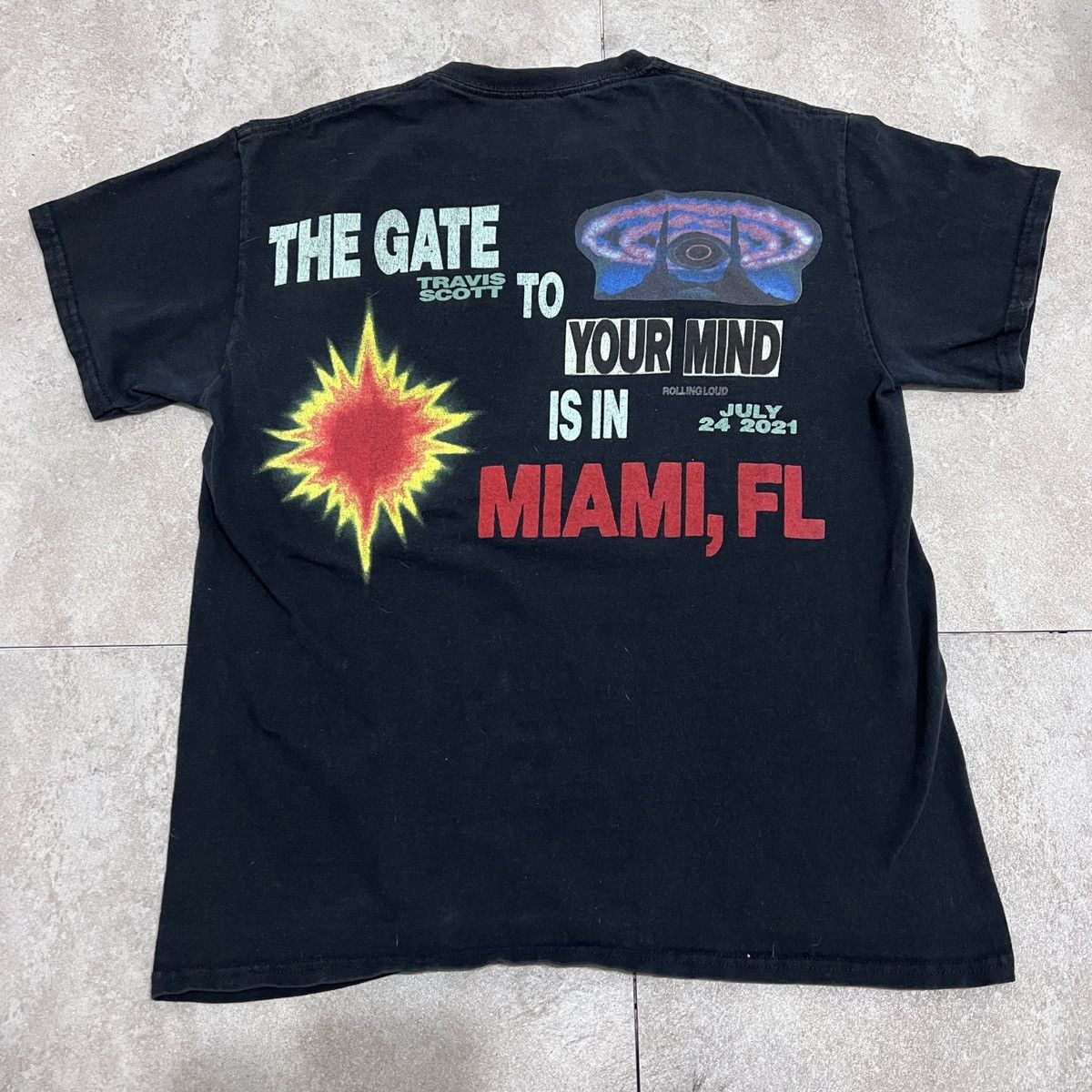 Travis Scott Travis Scott Merch Rolling Loud Hiphop Rap Promo Tee Faded Size US M / EU 48-50 / 2 - 8 Thumbnail