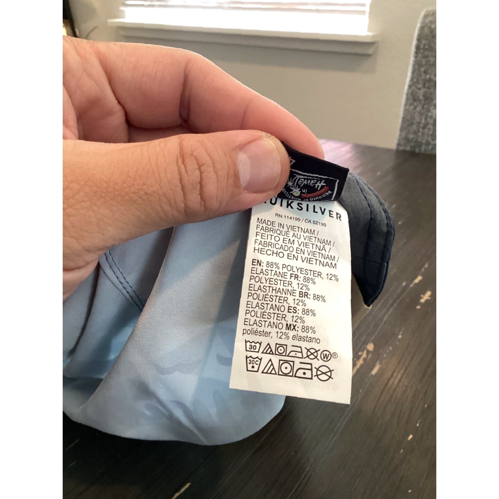 Quiksilver Quiksilver Surfsilk Hawaii Scallop 19" Boardshorts - Delph Blue - Men, Board Shorts, 42, Blue, Floral, Beach, Hawaiian, Pockets, Drawstring Size US 42 / EU 58 - 7 Thumbnail