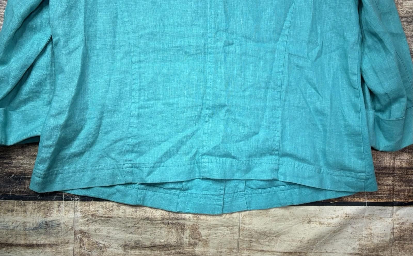 Other JM Collection Jacket Womens 14 XL Linen Pockets Roll Tab Size XL / US 12-14 / IT 48-50 - 6 Thumbnail