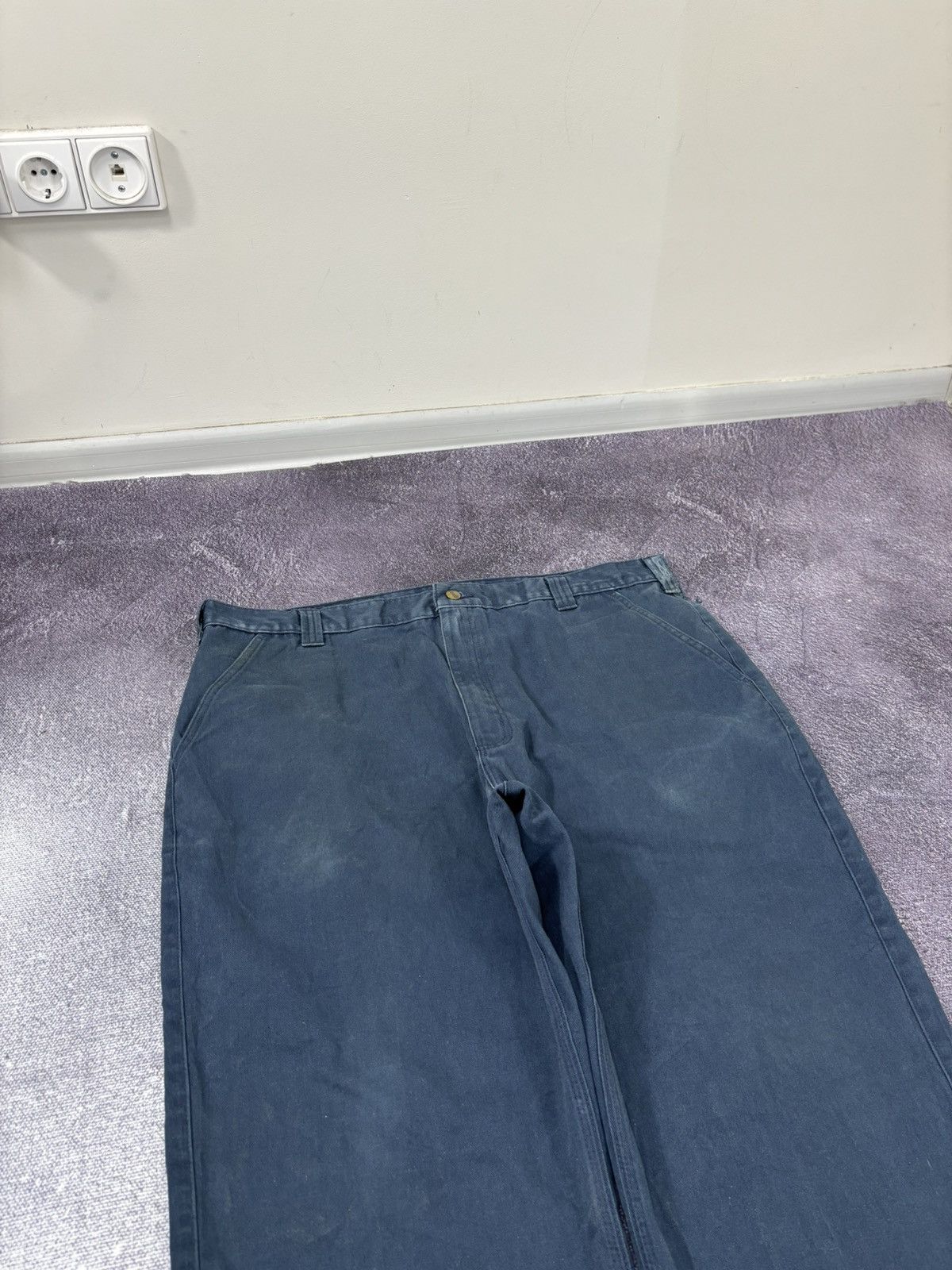 Carhartt Vintage 90s Carhartt Y2K Blended Navy Hype Baggy Twill Pants Size US 42 / EU 58 - 9 Thumbnail