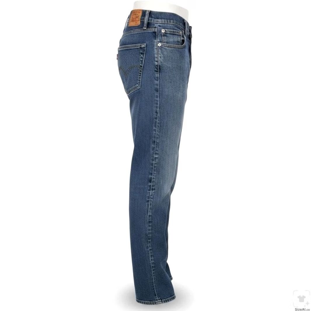 Levi's Levi's Jeans S40175 Mens 32x34 Blue Medium Wash Denim Zip Fly Tapered Stretch Distressed Pockets Logo Size US 32 / EU 48 - 3 Thumbnail