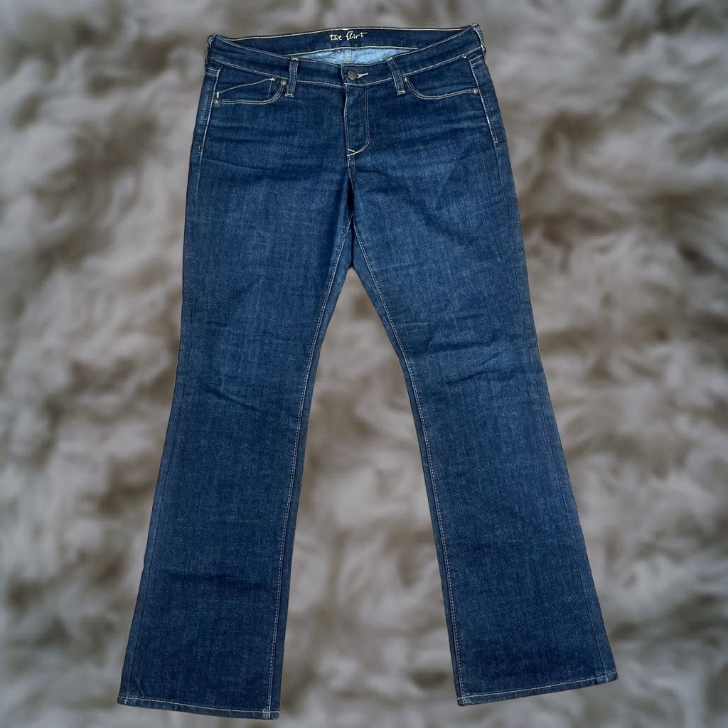 Denime The Flirt Jeans Womens Bootcut Mid Rise Stretch Blue Wash Denim Pants Size 10 Size 32" / US 10 / IT 46 - 1 Thumbnail
