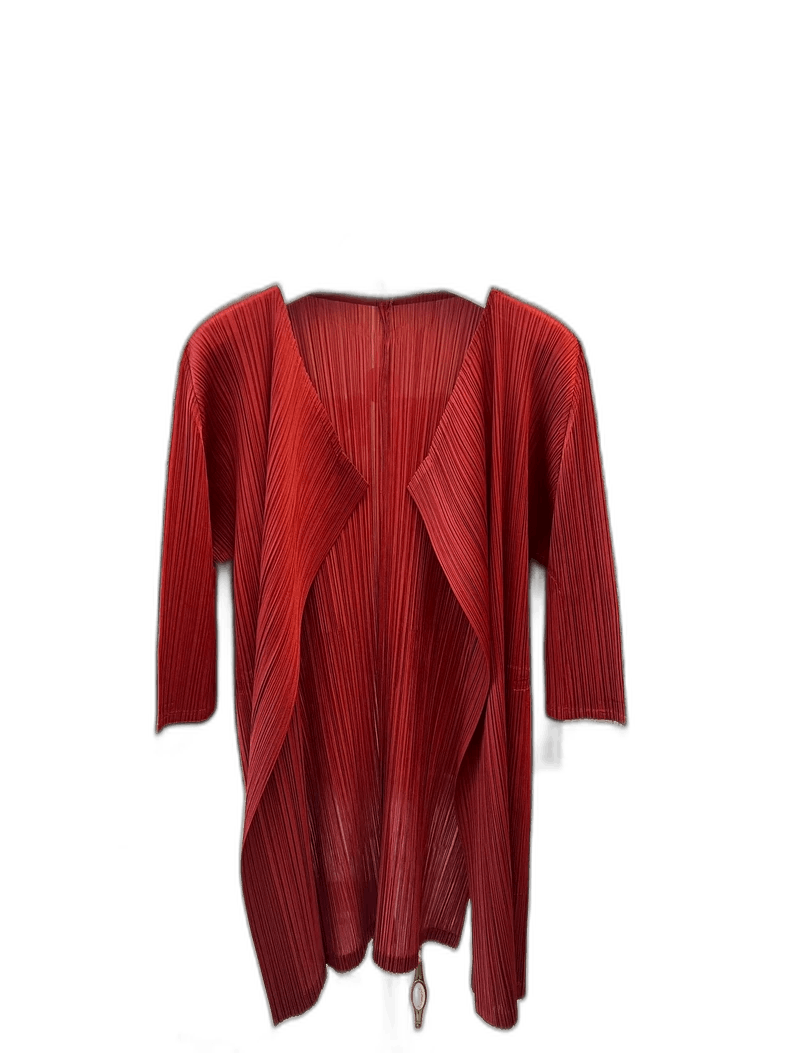 Issey Miyake Issey Miyake Red Cardigan Jacket-yf Size US M / EU 48-50 / 2 - 1 Thumbnail