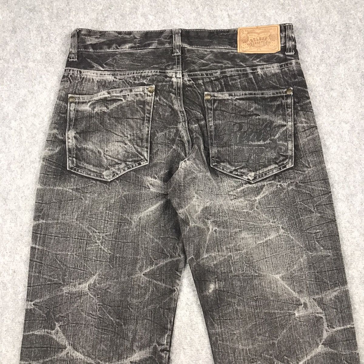 Japanese Brand BLACK FADED DENIM BELUXE CREATE BAGGY DENIM PANTS 136 Size US 32 / EU 48 - 10 Thumbnail