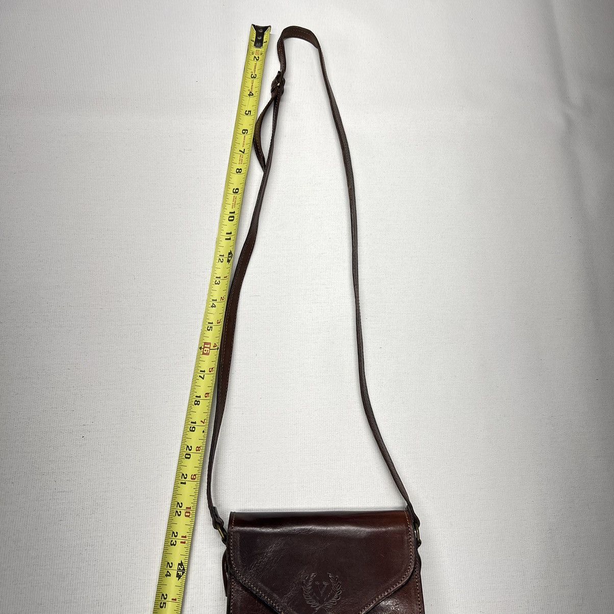 Firenze × Vintage Firenze Leather Bag Brown Saddle Shoulder Crossbody Handbag Size ONE SIZE - 15 Thumbnail