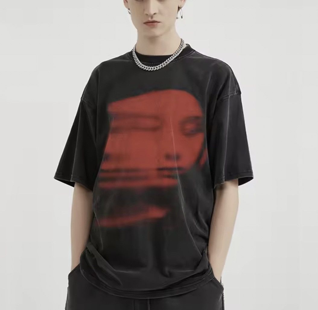 Japanese Brand Kurosawa x Aoi Black T-shirt Washed Red Face Size US M / EU 48-50 / 2 - 1 Thumbnail