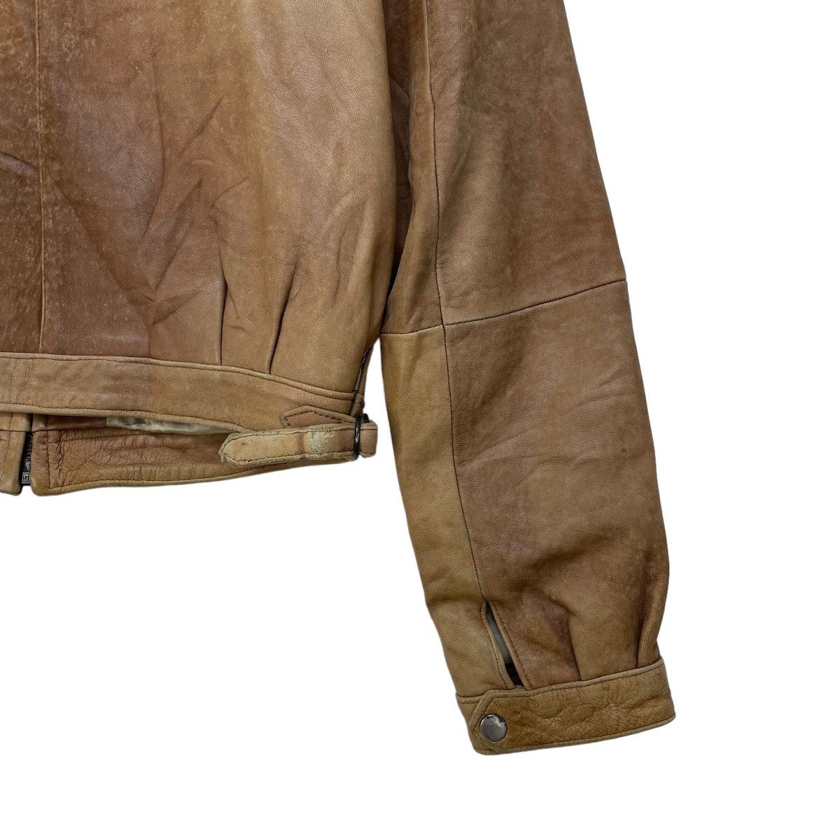 EB Denim × Japanese Brand Genuine Leather EB Jacket Riri Zipper Size M / US 6-8 / IT 42-44 - 10 Thumbnail
