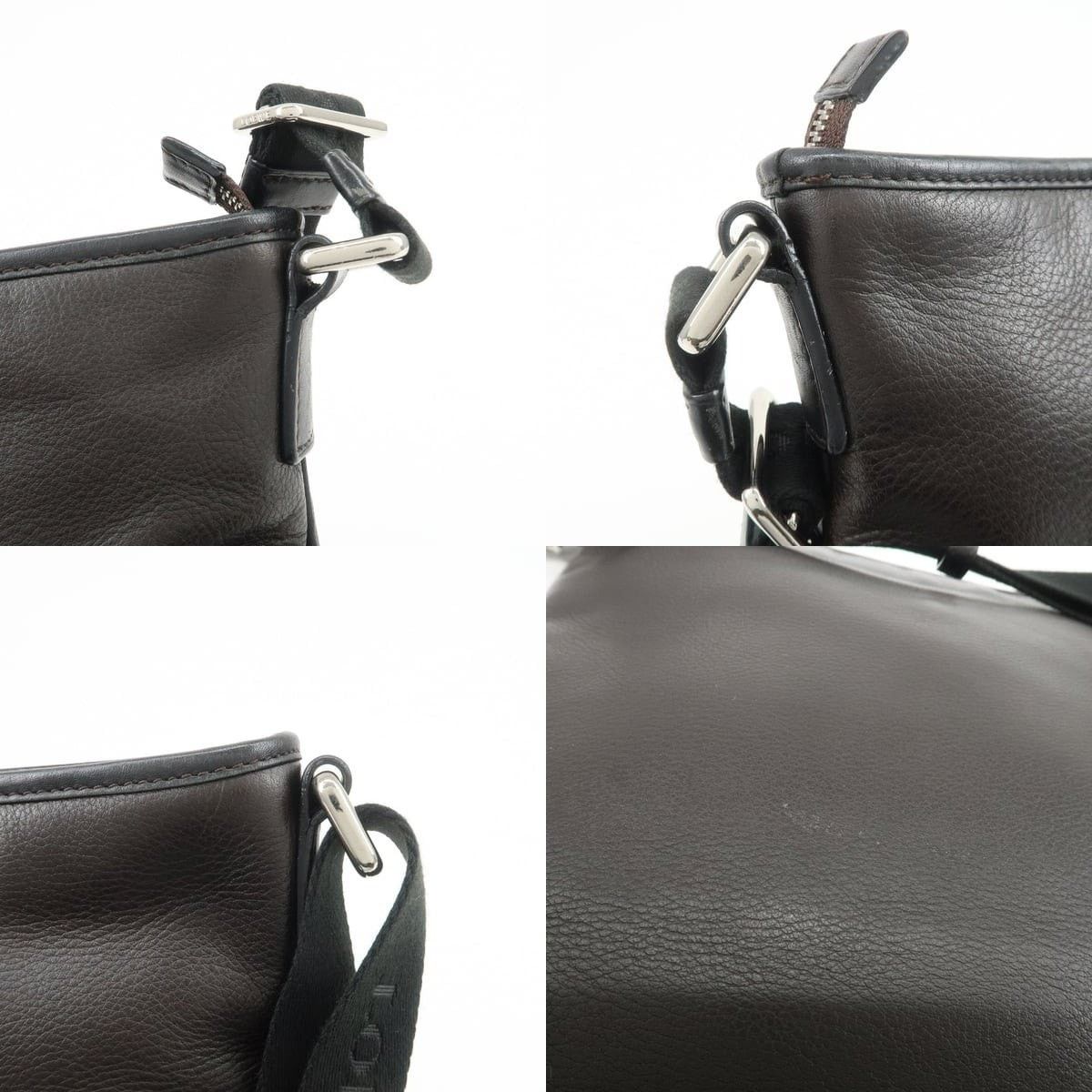 Loewe Loewe Anagram Logo Leather Crossbody Bag Dark Brown Size ONE SIZE - 6 Thumbnail