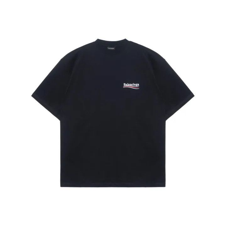 Balenciaga Balenciaga Black Embroidered Short Sleeve T-Shirt 0079 Size US XL / EU 56 / 4 - 1 Thumbnail