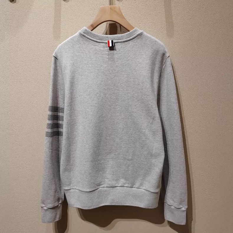 Thom Browne Thom Browne Round collar hoodie in light grey Size US M / EU 48-50 / 2 - 3 Thumbnail