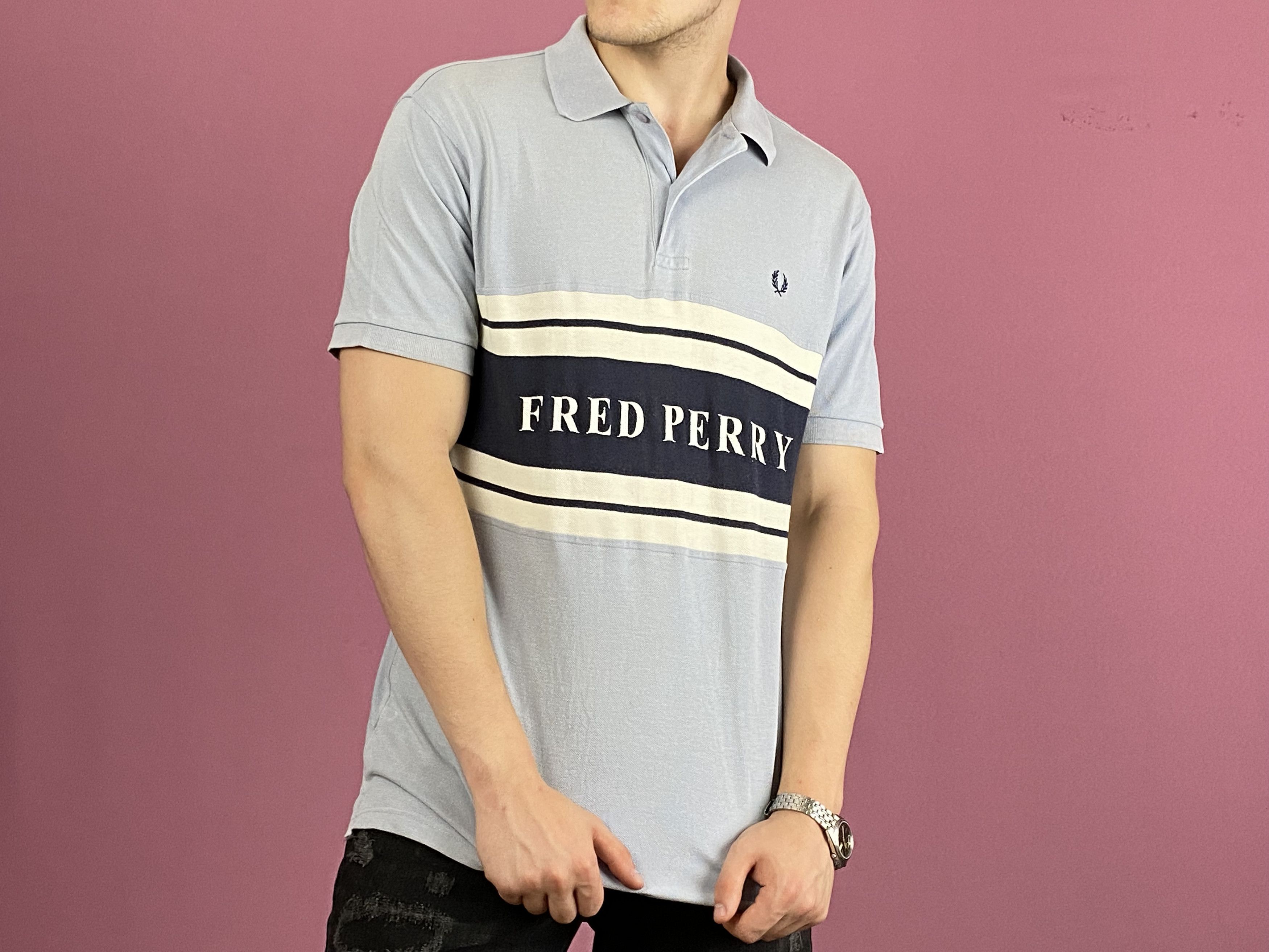 Fred Perry × Vintage Fred Perry Big Logo Vintage Men's Polo Shirt - Size L Size US L / EU 52-54 / 3 - 5 Thumbnail