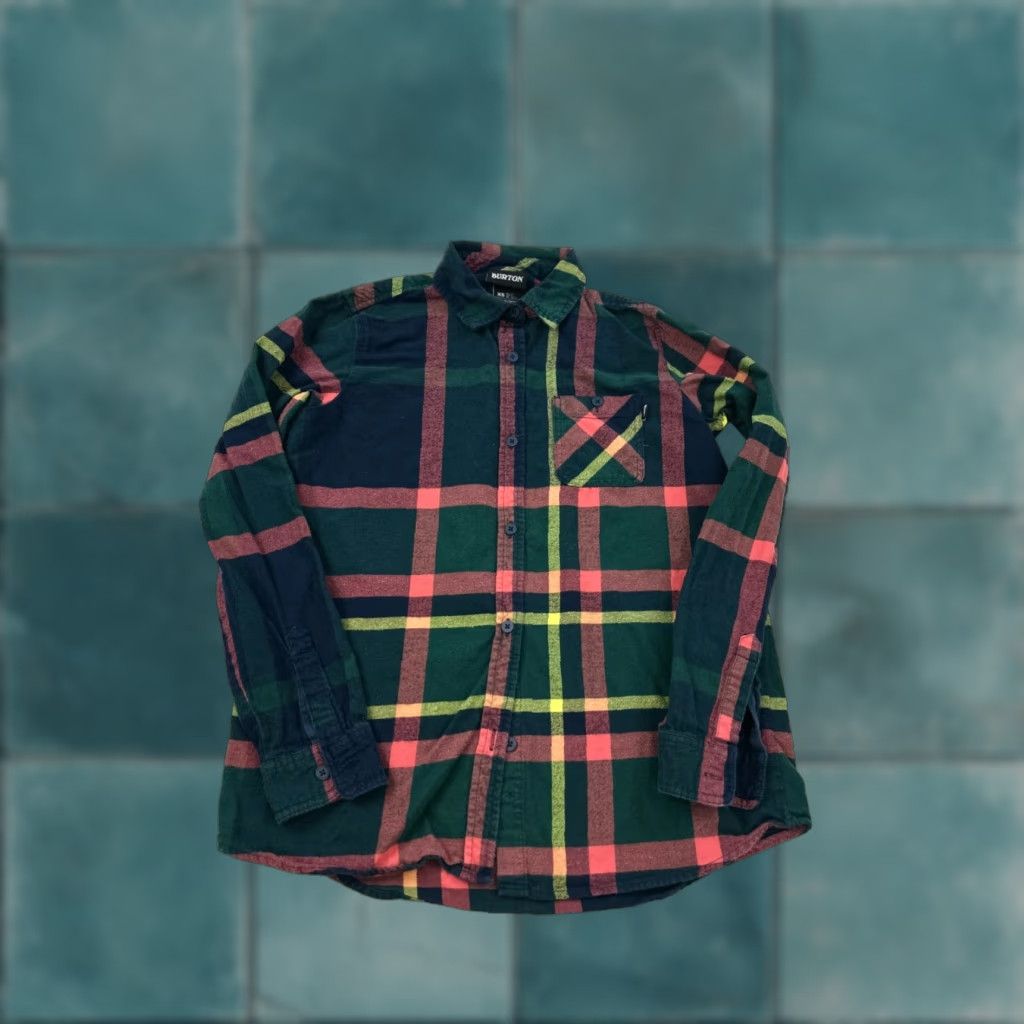 Burton Grace Shirt Womens XS Multicolor Plaid Flannel Long Sleeve Collared Button Up Casual Size XS / US 0-2 / IT 36-38 - 1 Thumbnail
