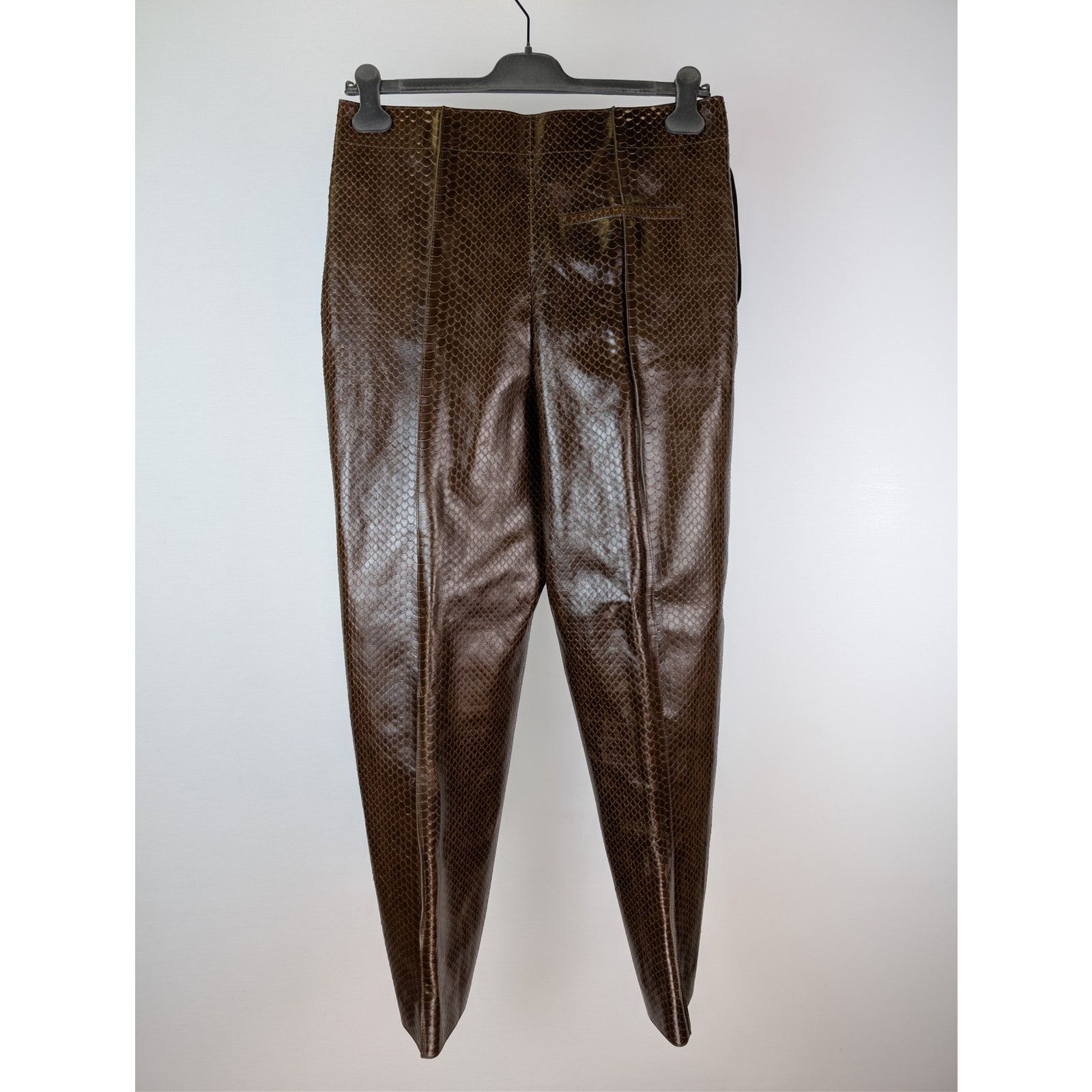 Bottega Veneta o1rshd1 Carved Leather Snake Trousers Pants in Nut Size US 32 / EU 48 - 10 Thumbnail