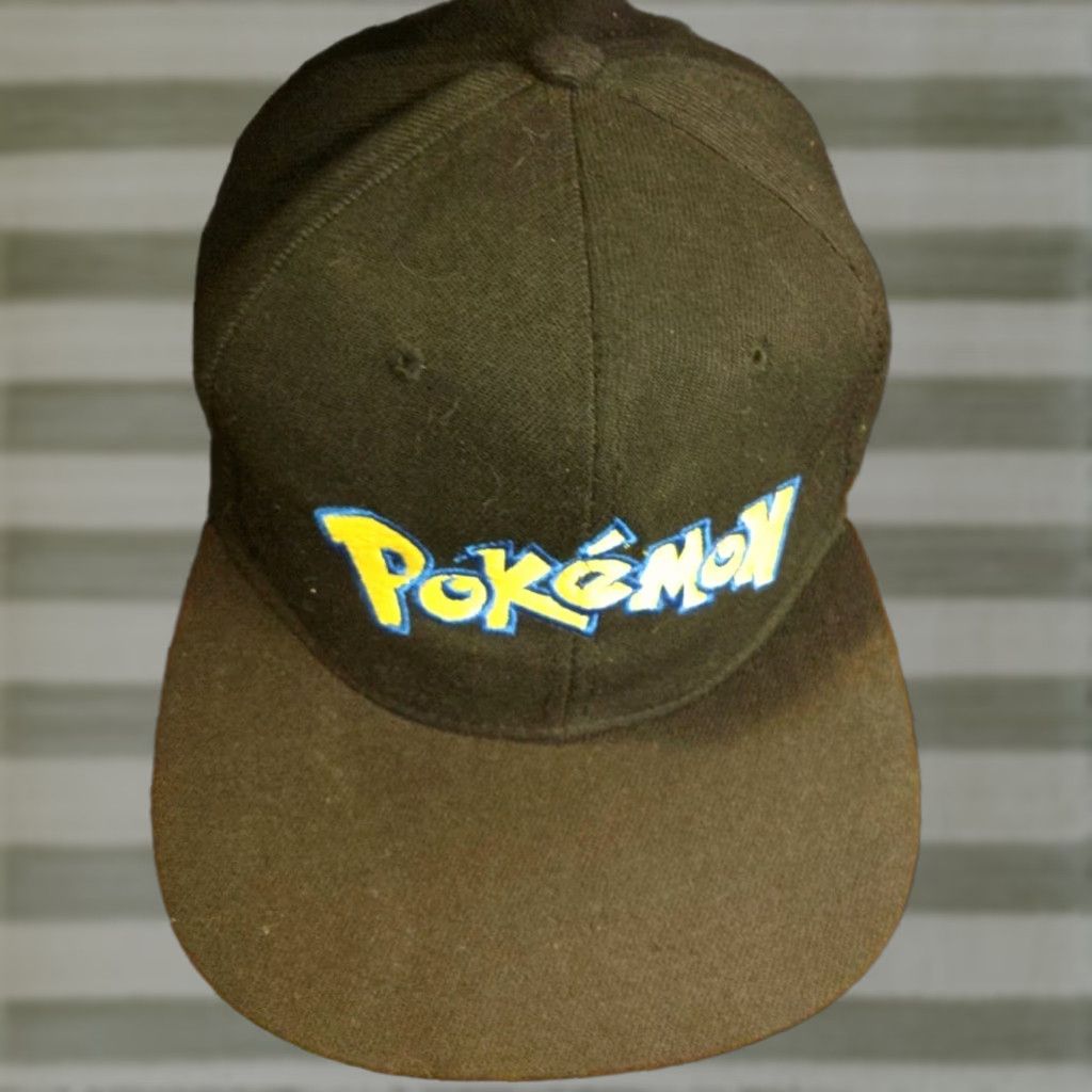 Greats Pokemon Hat Baseball Cap Black Heavy Cotton Snapback Unisex Adults Adjustable Size ONE SIZE - 1 Thumbnail
