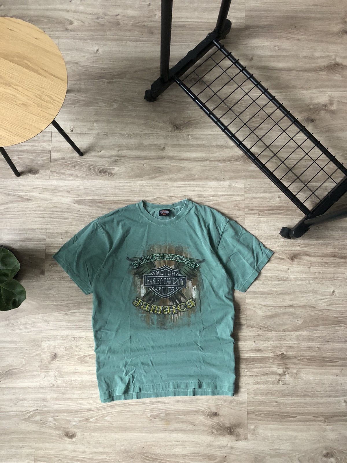 Vintage Vintage Harley Davidson Jamaica Pirates Motorcycle T Shirt Size US XL / EU 56 / 4 - 2 Thumbnail