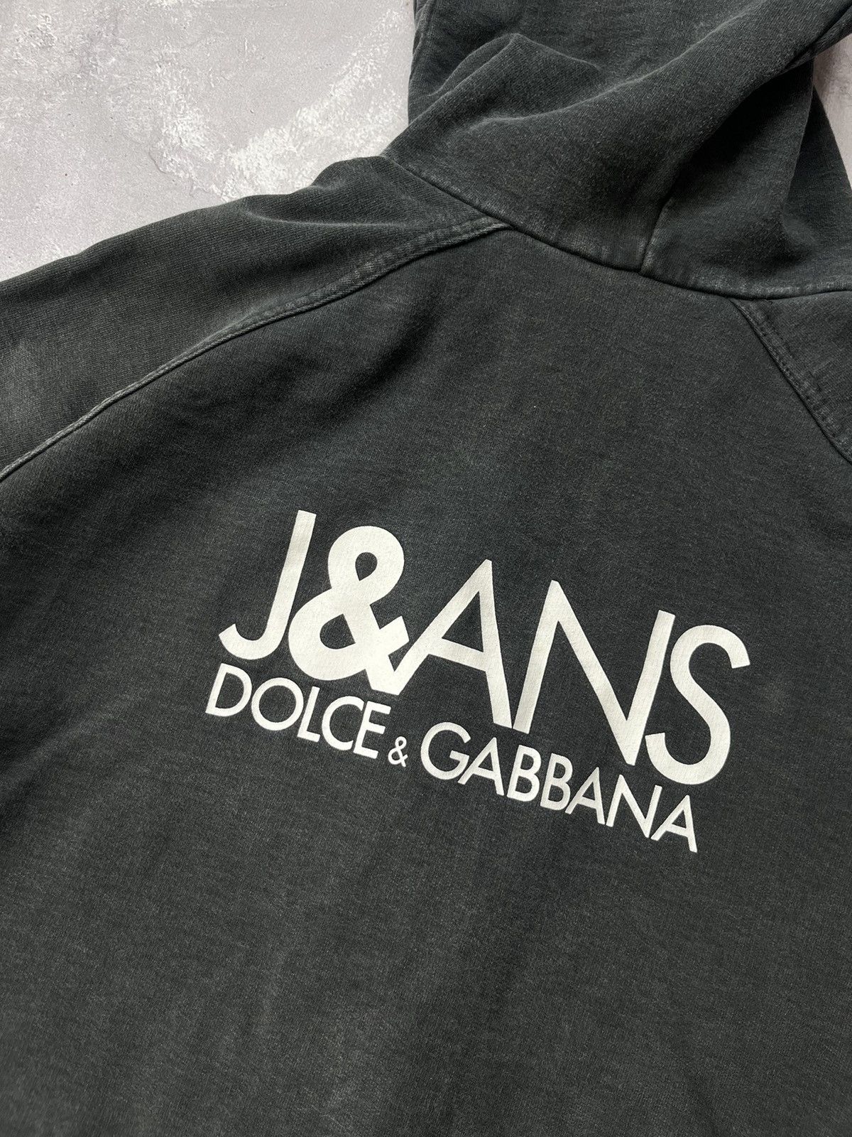 Dolce & Gabbana 90s Vintage DOLCE & GABBANA JEANS Distreesed Faded Hoodie Size US XL / EU 56 / 4 - 9 Thumbnail
