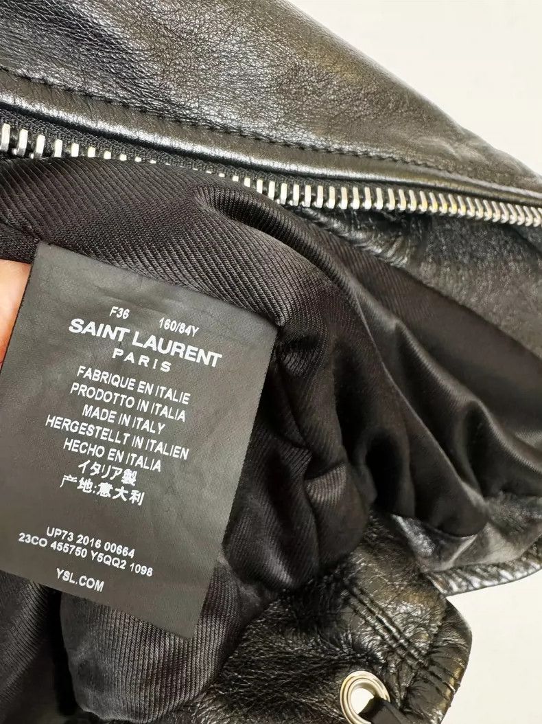 Saint Laurent Paris Saint Laurent Paris Blood Tooth Leather Jacket 2505-Nextarr Size XS / US 0-2 / IT 36-38 - 4 Thumbnail