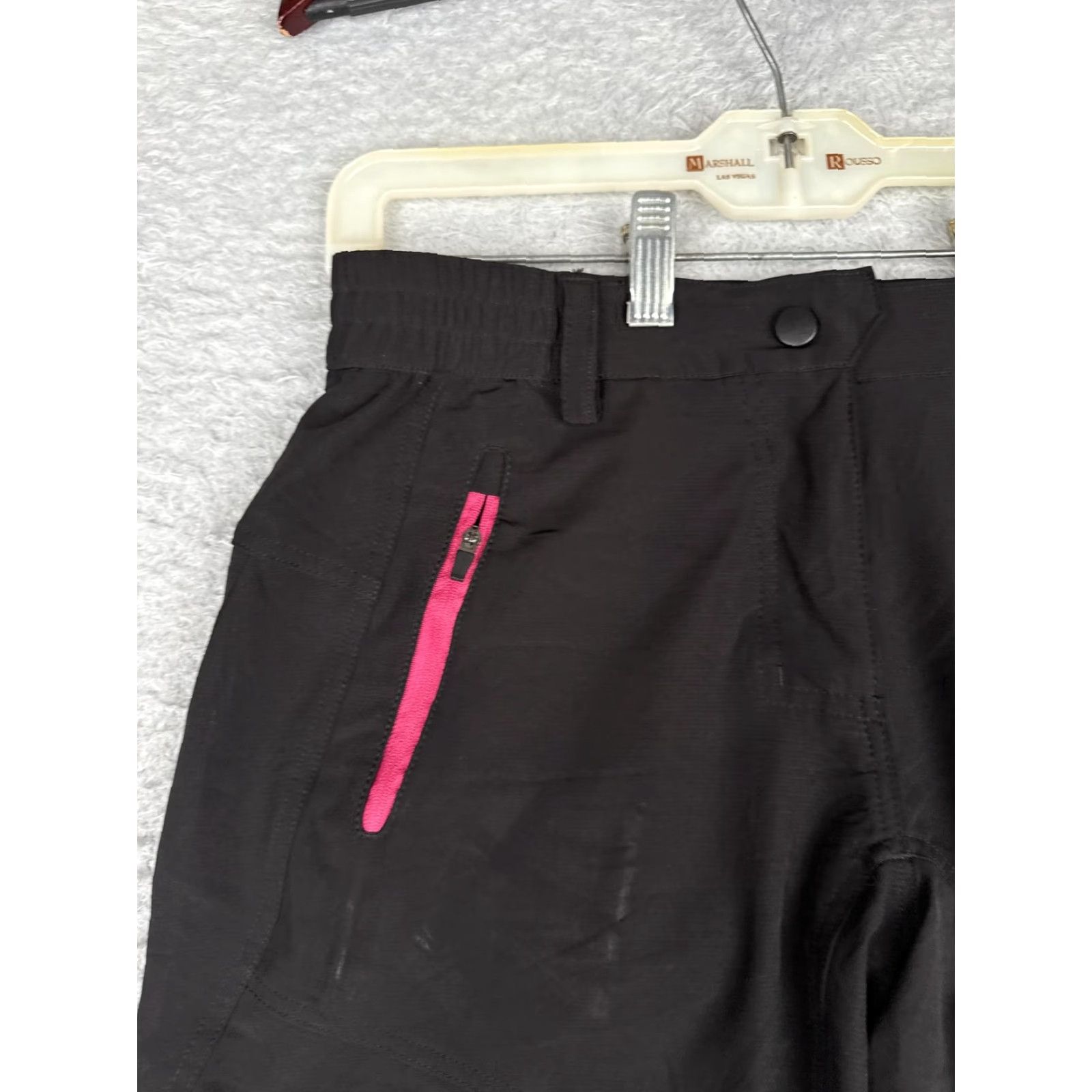 Vintage Friessel Shorts Women S Black Zip Pockets Quick Dry Stretch Polyester Hiking Activewear Summer Mens? Womens Size 28" / US 6 / IT 42 - 4 Thumbnail