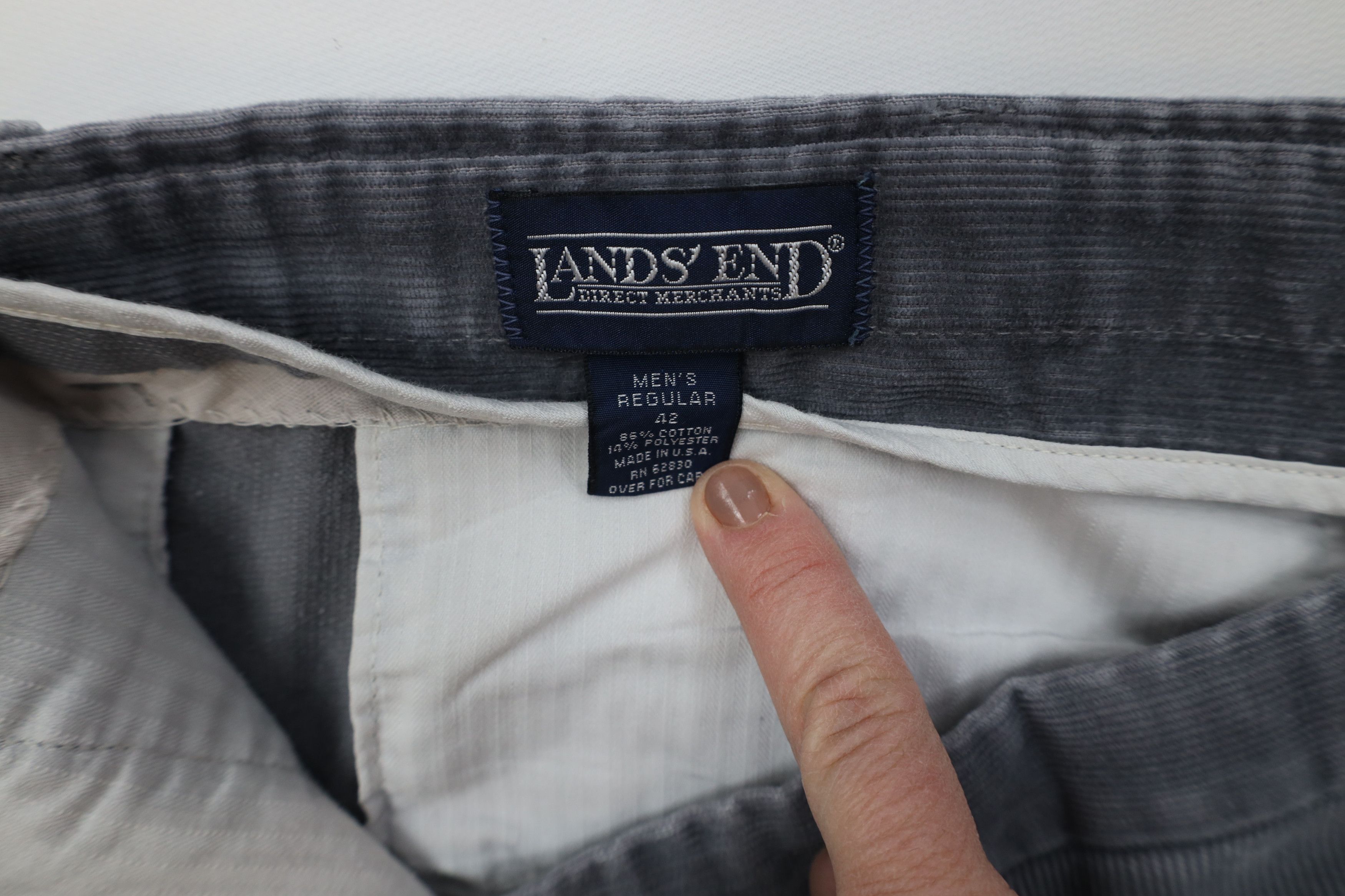 Lands' End Vintage 70s Lands End Wide Leg Corduroy Chino Pants Size US 42 / EU 58 - 7 Thumbnail