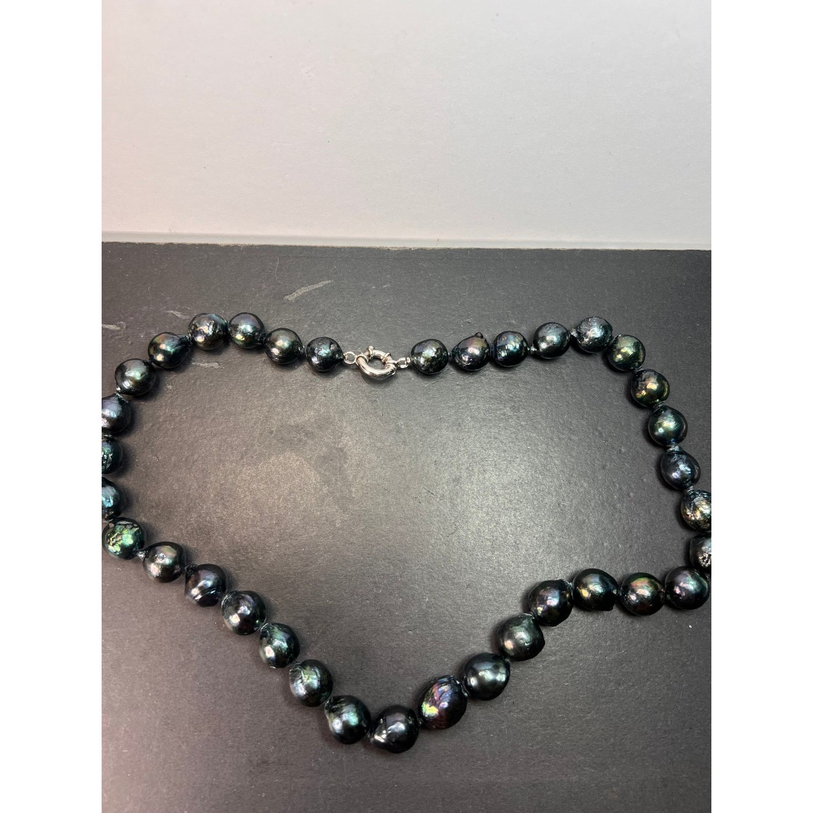 Other 13mm Cultured black pearl 22 inch necklace with 925 clasp Size ONE SIZE - 2 Thumbnail