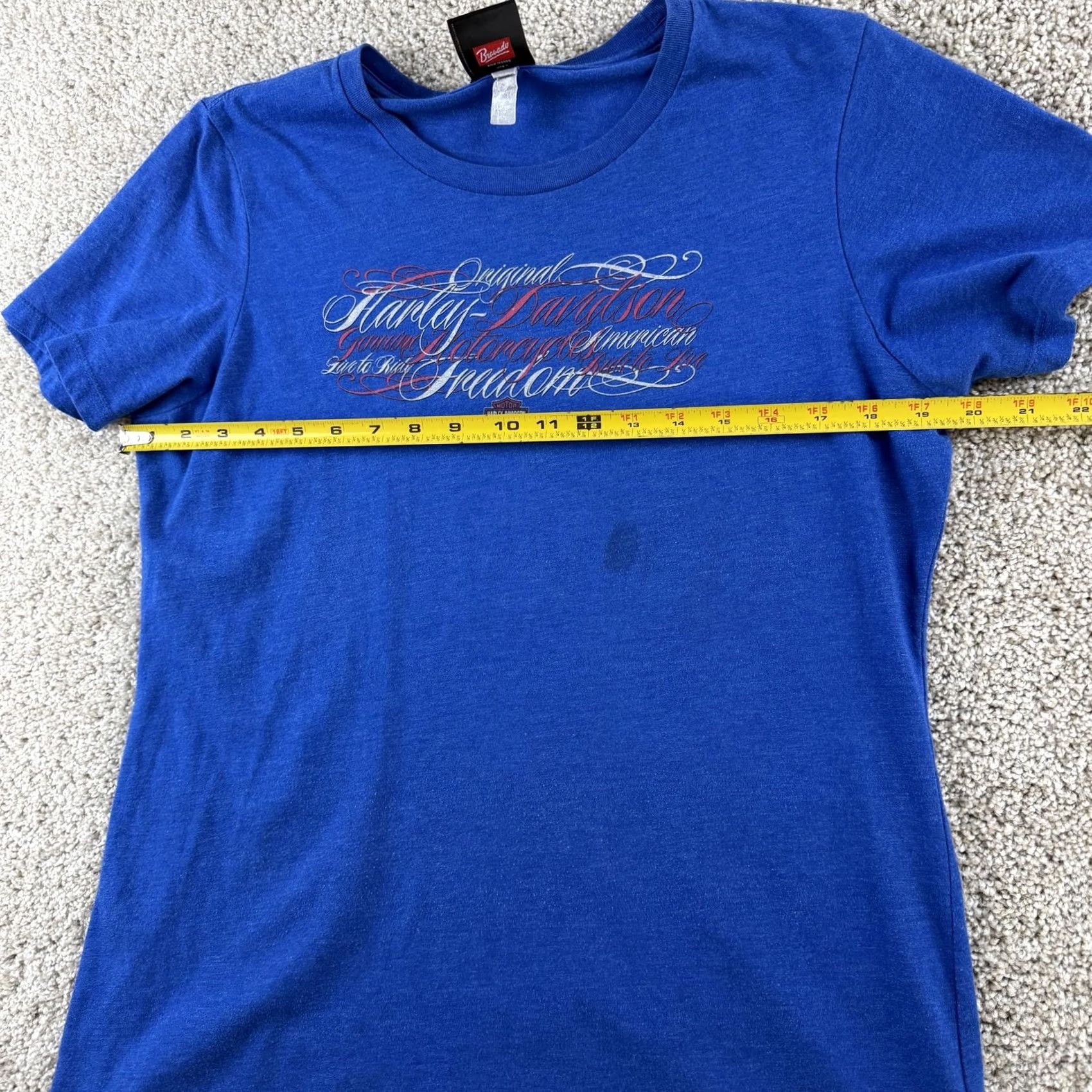 Harley Davidson VINTAGE Harley-Davidson Shirt Womens Medium Blue Original Freedom Graphic Biker Tee Size M / US 6-8 / IT 42-44 - 7 Thumbnail