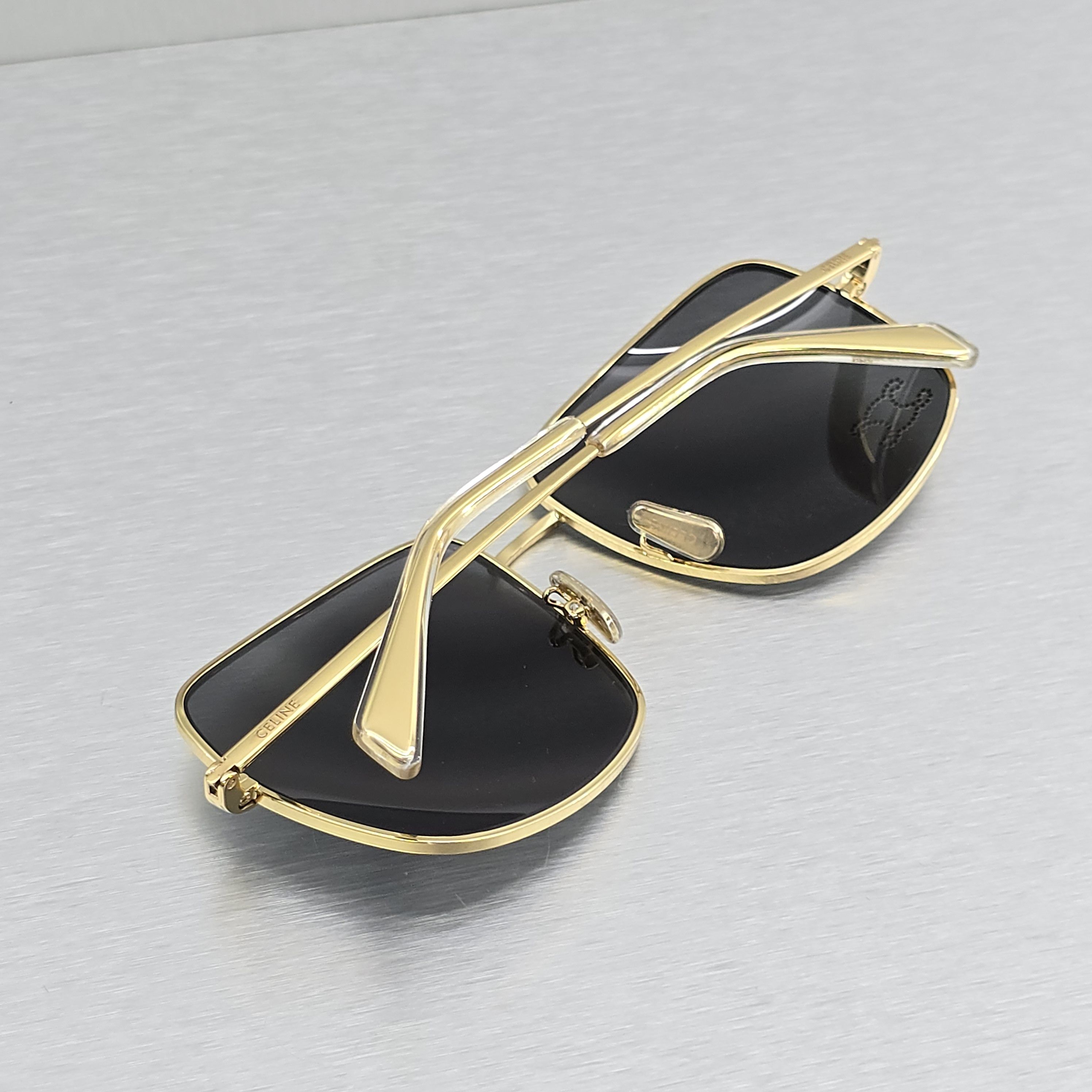Celine CELINE Triomphe Rhinestone 01 In Metal Crystals GOLD/SMOKE Size ONE SIZE - 3 Thumbnail