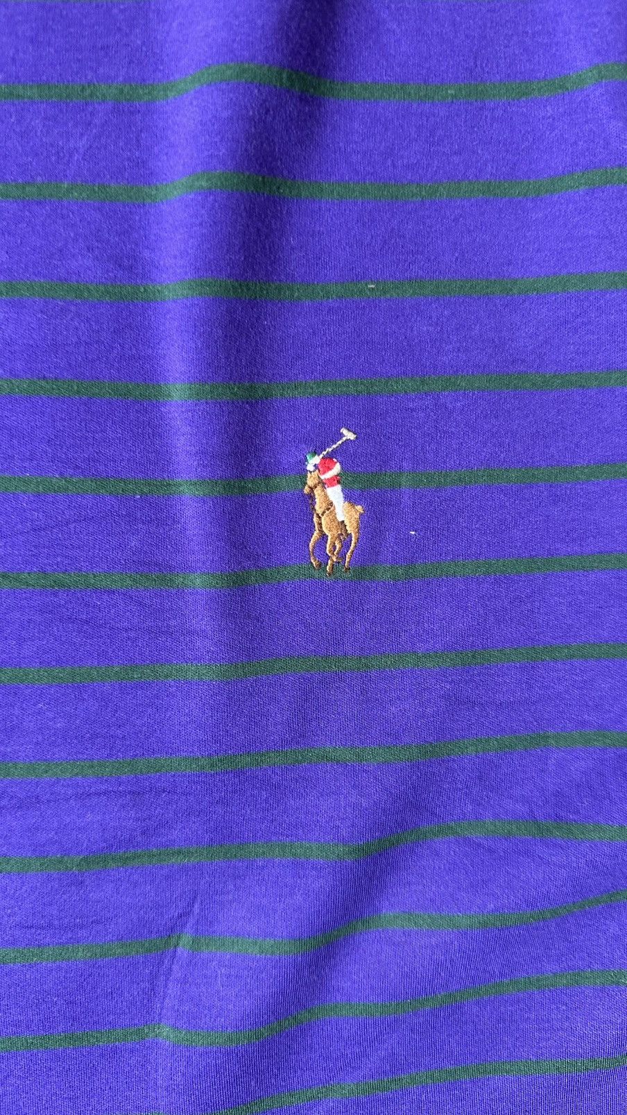 Polo Ralph Lauren POLO RALPH LAUREN PURPLE STRIPES POLO TEE Size US L / EU 52-54 / 3 - 2 Thumbnail