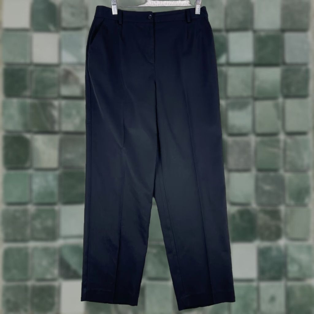Talbots Talbots Black Mid-Rise Tapered Straight Leg Dress Pants Womens Size 10P Size 32" / US 10 / IT 46 - 1 Thumbnail