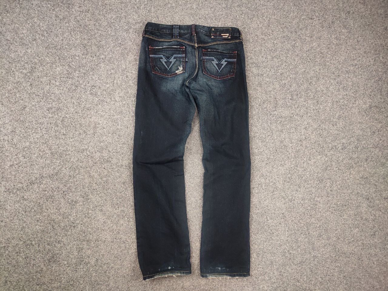 Diesel Vintage Diesel Rippy Logo Distressed Faded Denim Jeans Y2K Size 27" / US 4 / IT 40 - 5 Thumbnail