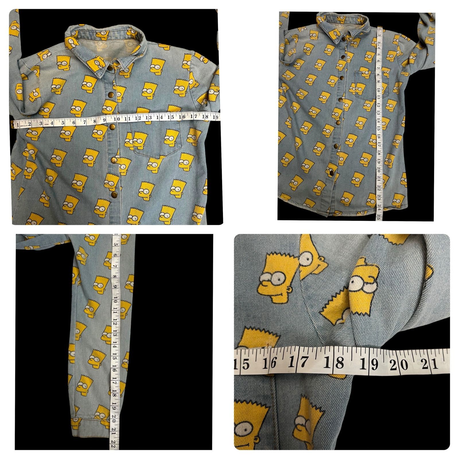 The Simpsons Vintage 90s Bart Simpson Denim Jacket - All Woman’s Jacket Size M / US 6-8 / IT 42-44 - 17 Thumbnail