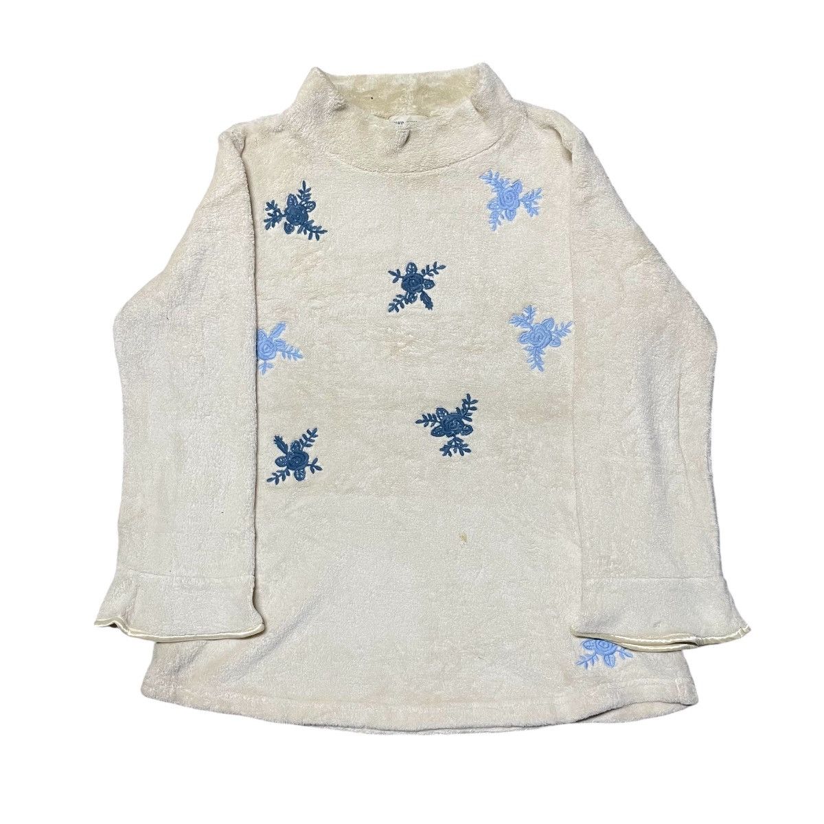 Designer × Junko Shimada 💥Junko Shimada Floral Embroidery Fleece Sweater Size M / US 6-8 / IT 42-44 - 1 Thumbnail