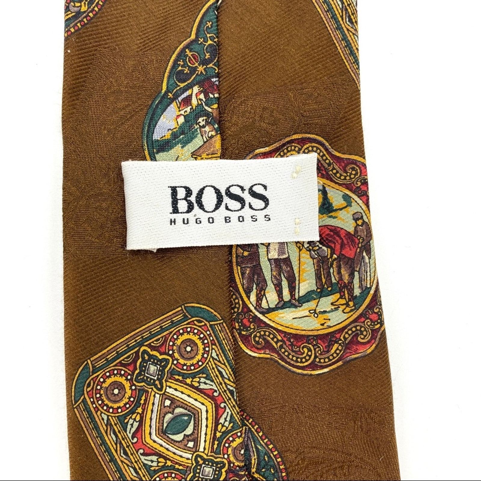 Hugo Boss Hugo Boss Silk Tie Hunting Golf Fly Fishing Print Size ONE SIZE - 2 Thumbnail