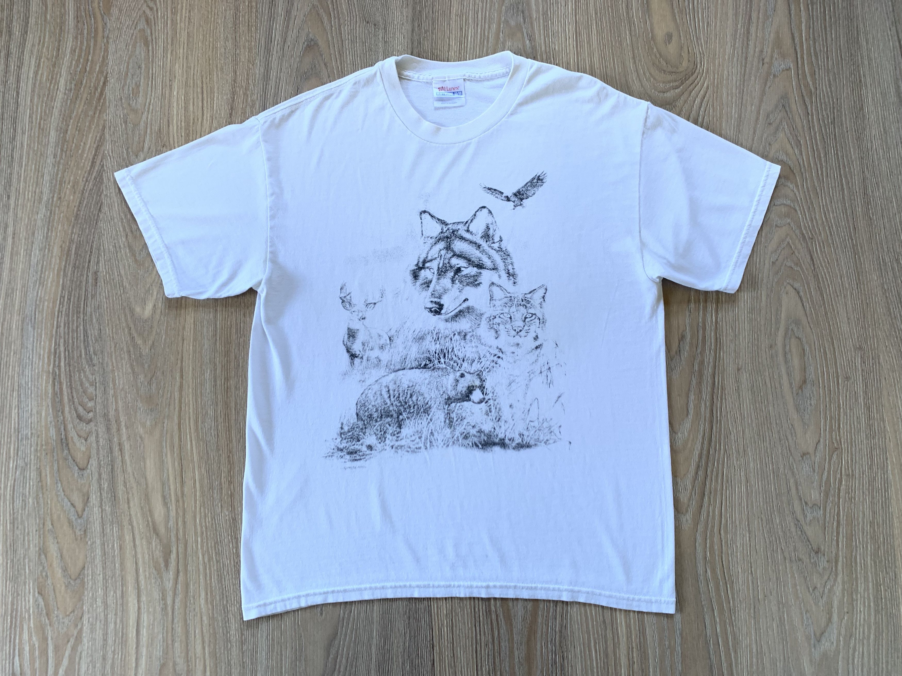 Hanes × Vintage Vintage Rare Hanes Springhill Animal T-Shirt Size US M / EU 48-50 / 2 - 2 Thumbnail