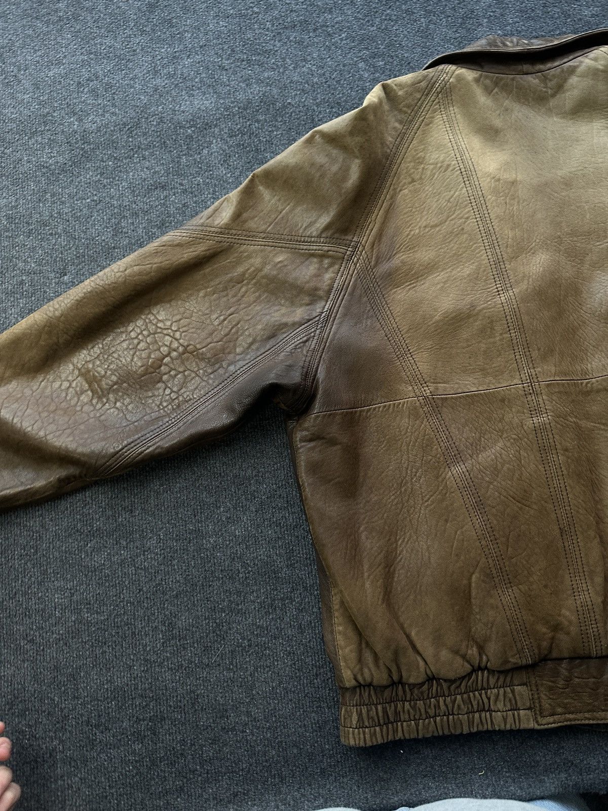 Other 🚨VNTG LEATHER JACKET AVANT GARDE ASYMMETRICAL BROWN MOTO Size US M / EU 48-50 / 2 - 20 Thumbnail