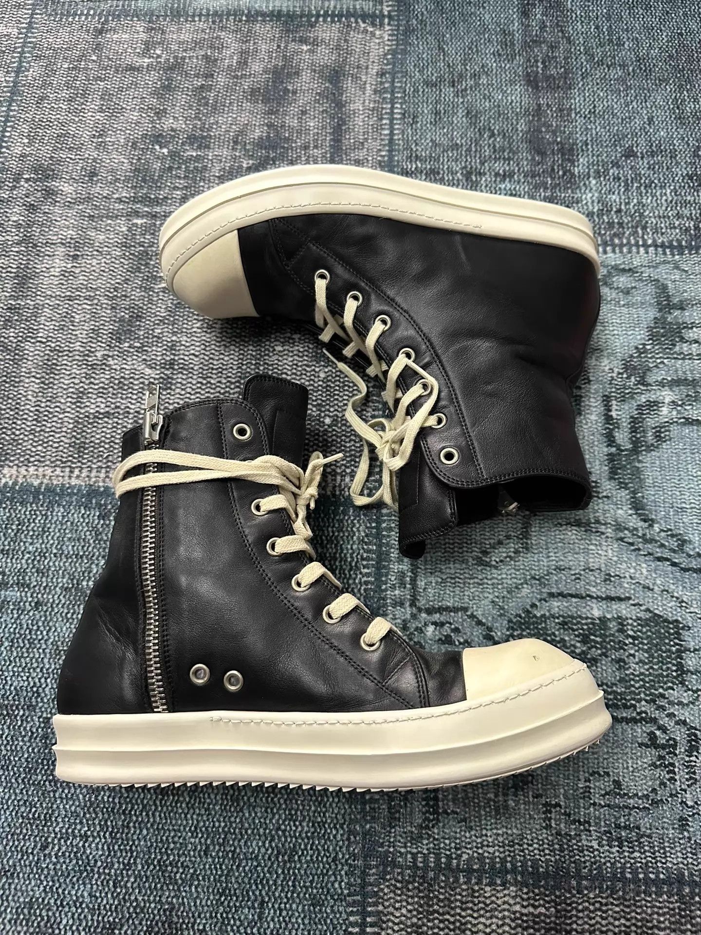 Rick Owens Rick Owens Mainline High Top Leather Converse 40 Size US 7 / EU 40 - 2 Thumbnail