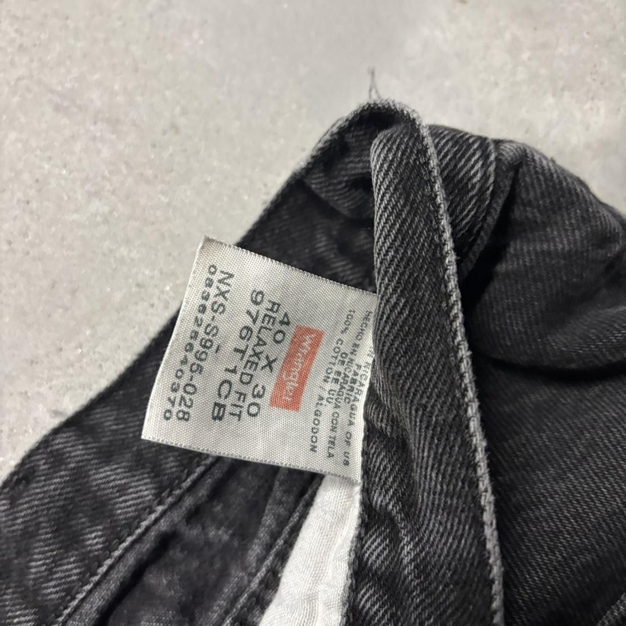 Japanese Brand × Vintage Crazy Vintage Y2K/2000s Baggy Faded Black Skater Style Denim Jeans! Size US 38 / EU 54 - 6 Thumbnail