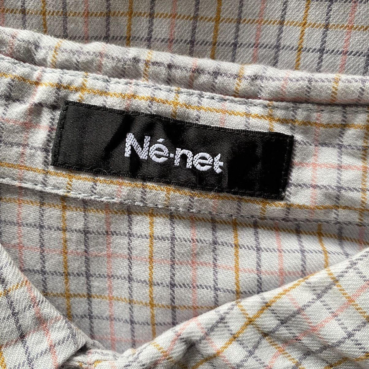 Ne-Net Né-net Checkered Long Sleeve Shirt with Bear Embroidery Size US M / EU 48-50 / 2 - 8 Thumbnail