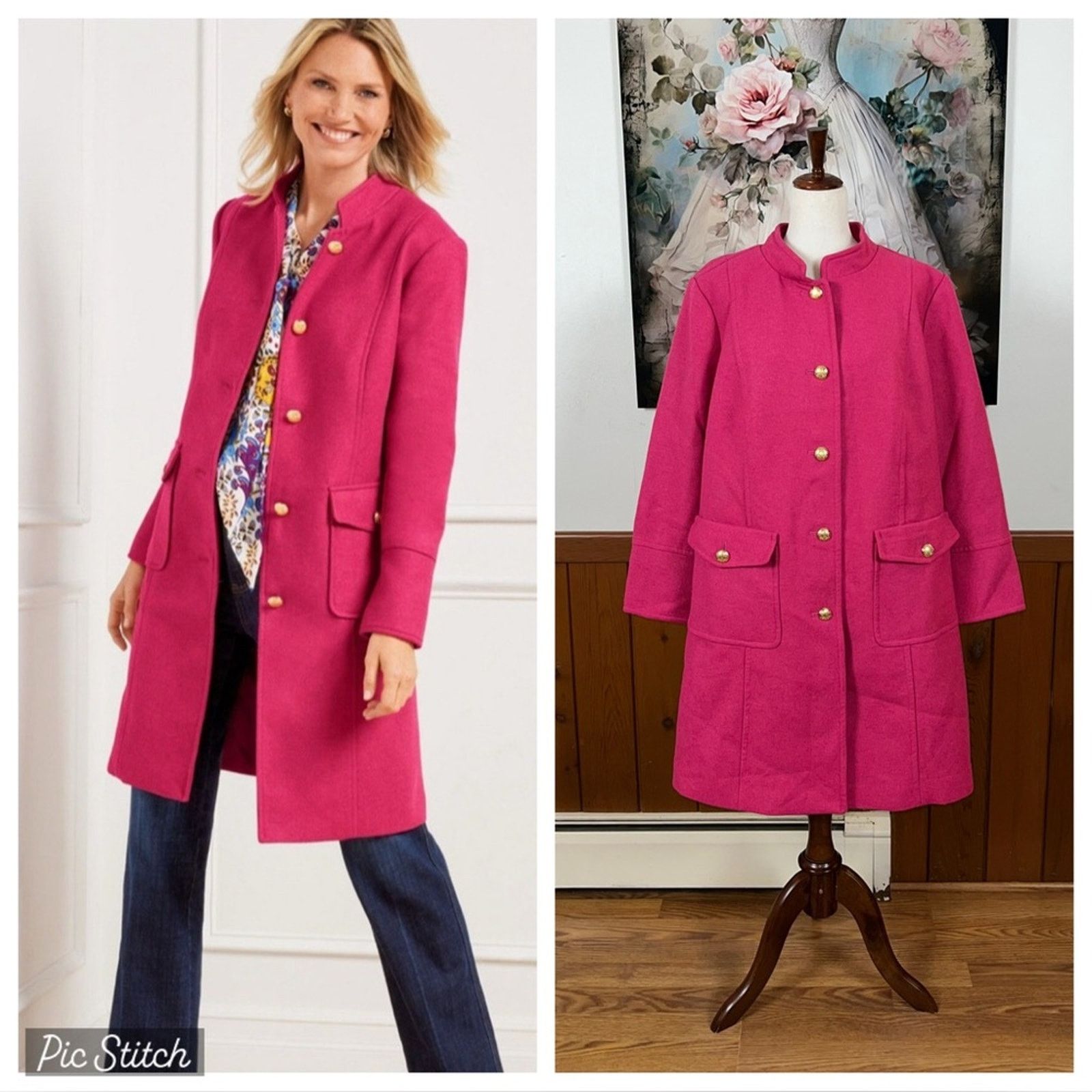 Other Gorgeous Talbots Wool Blend Military Coat! Size XXL / US 16-18 / IT 52-54 - 1 Thumbnail